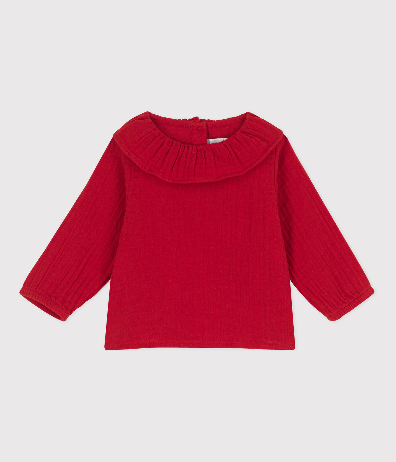 Blouse manches longues bébé en gaze de coton