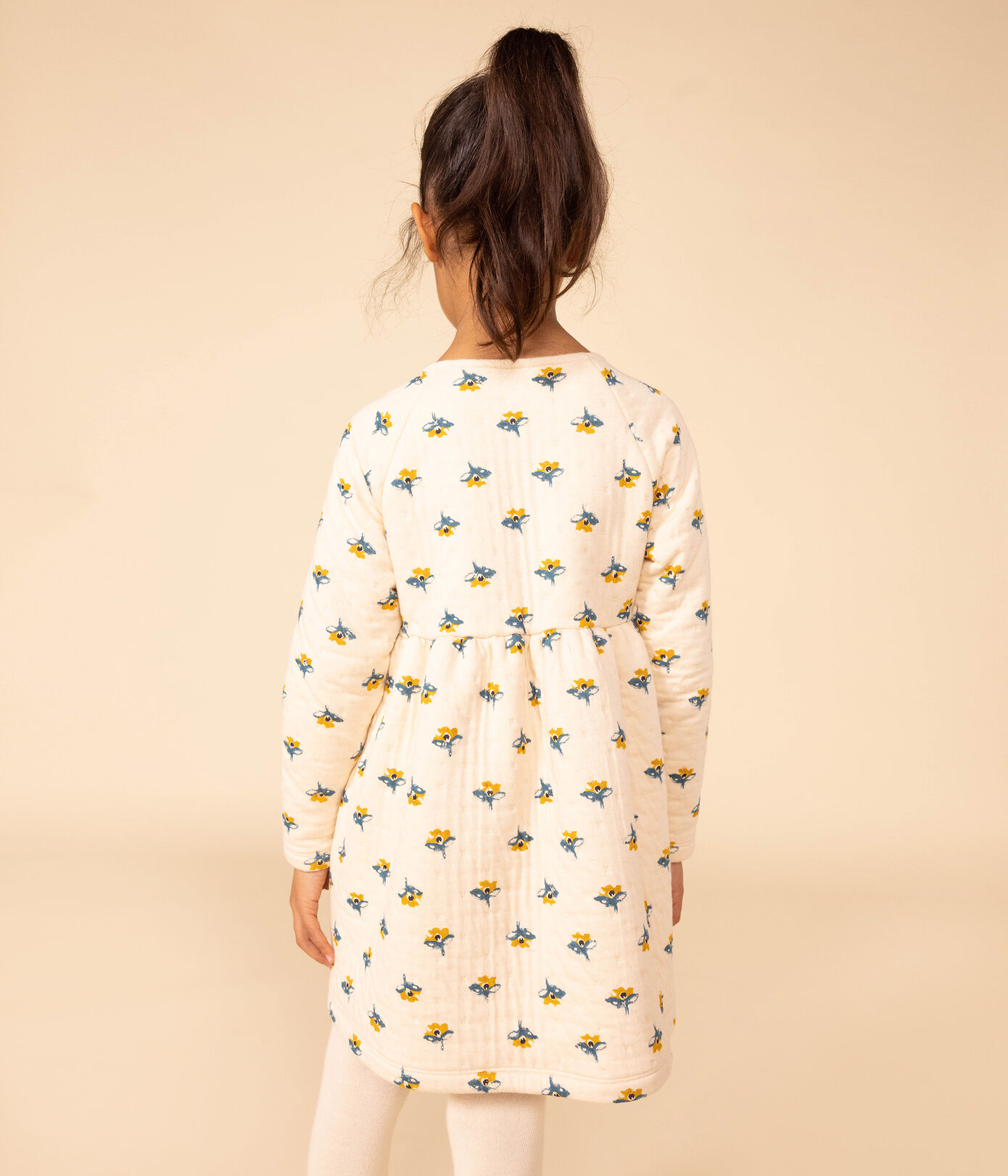 Robe manches longues en tubique imprimé enfant fille