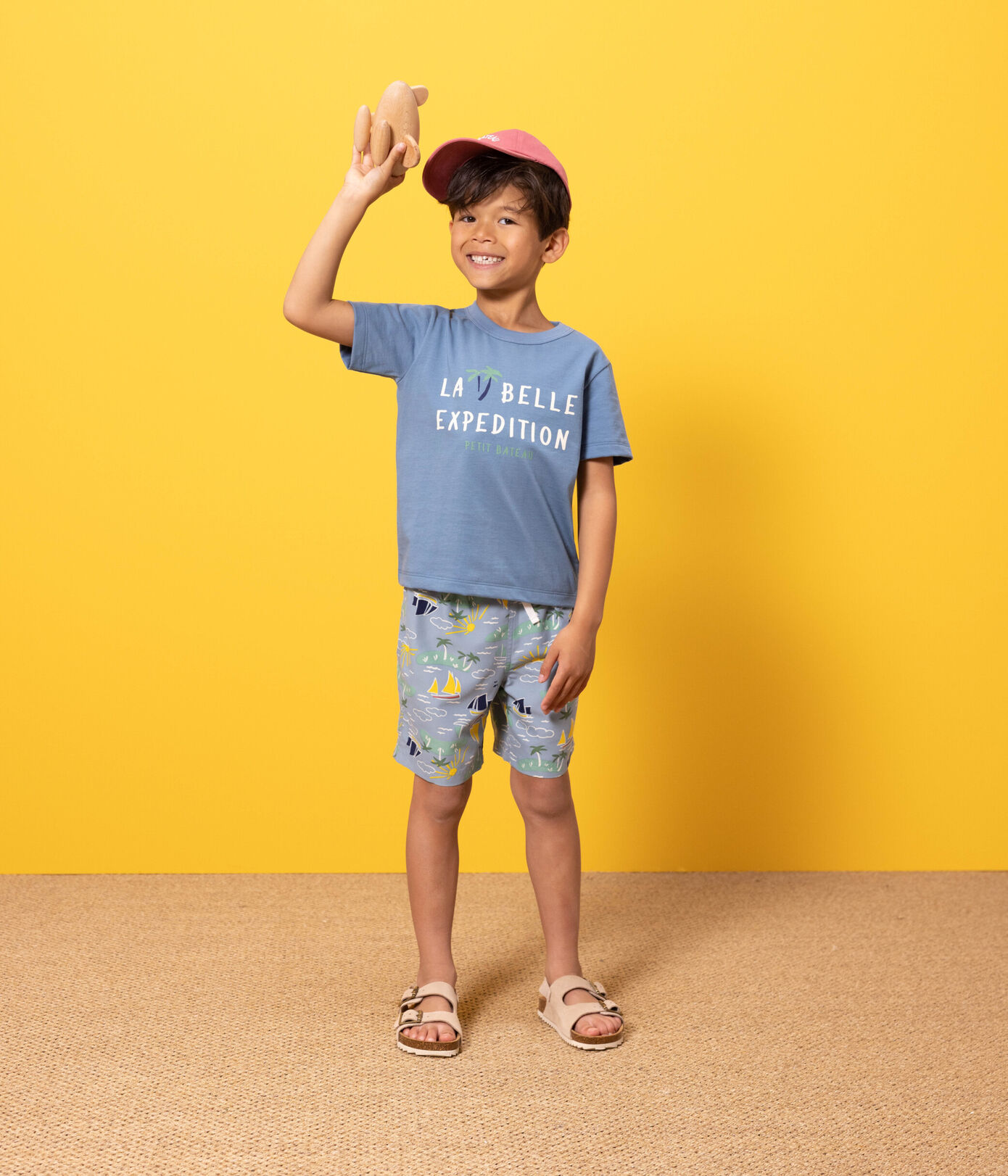Tee-shirt manches courtes en coton enfant garon