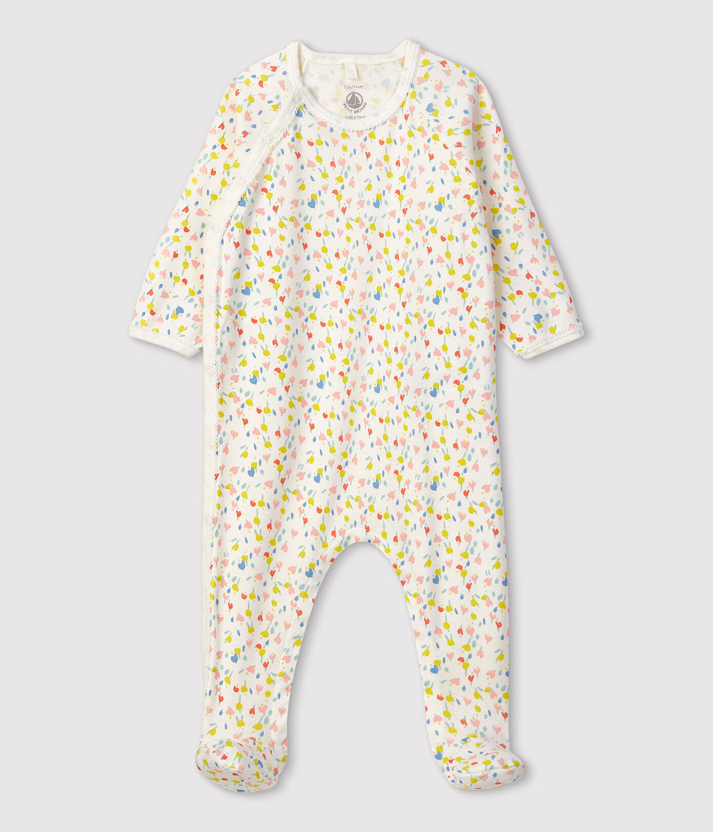 Dors-bien fleuri bébé en coton biologique