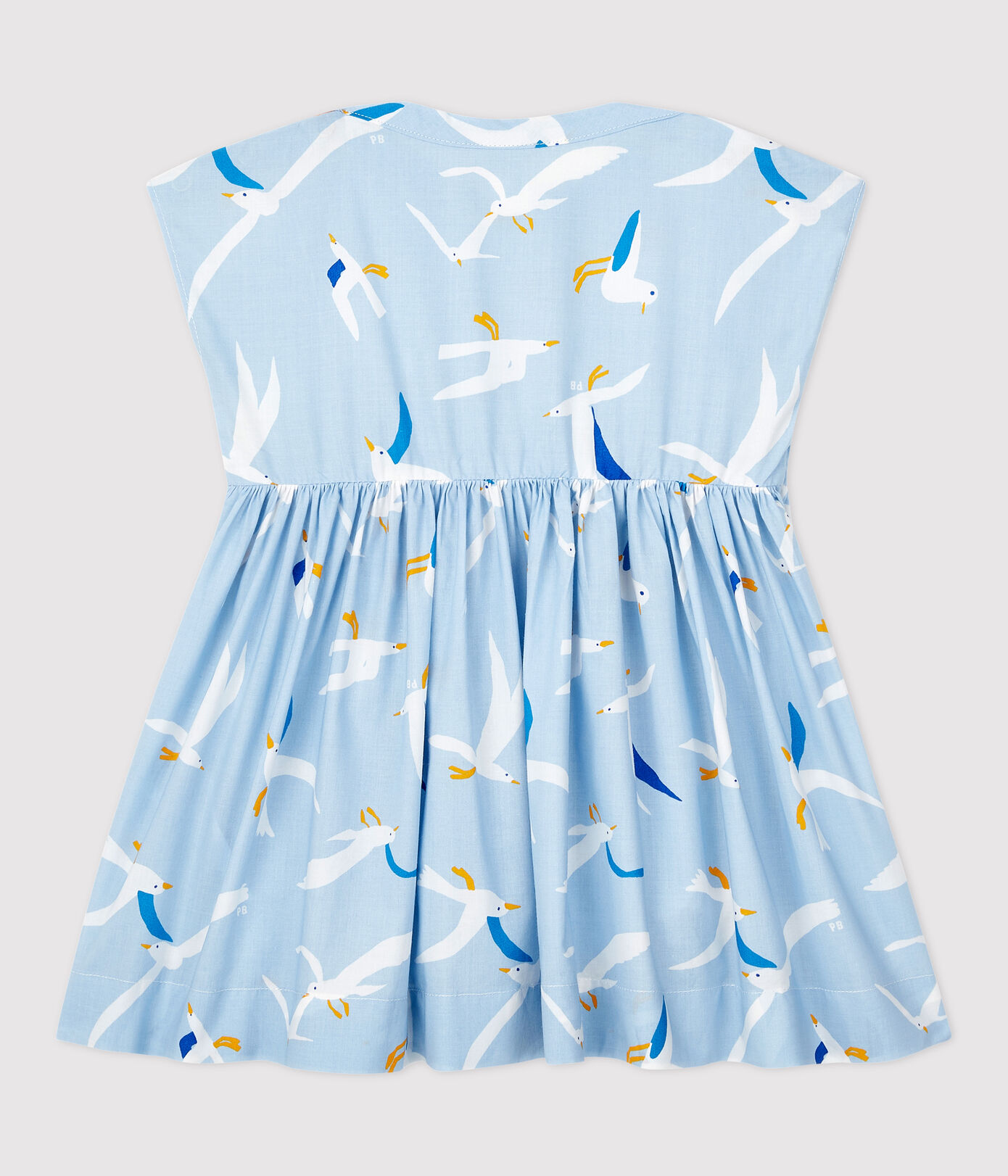 Robe manches courtes en popeline bébé fille
