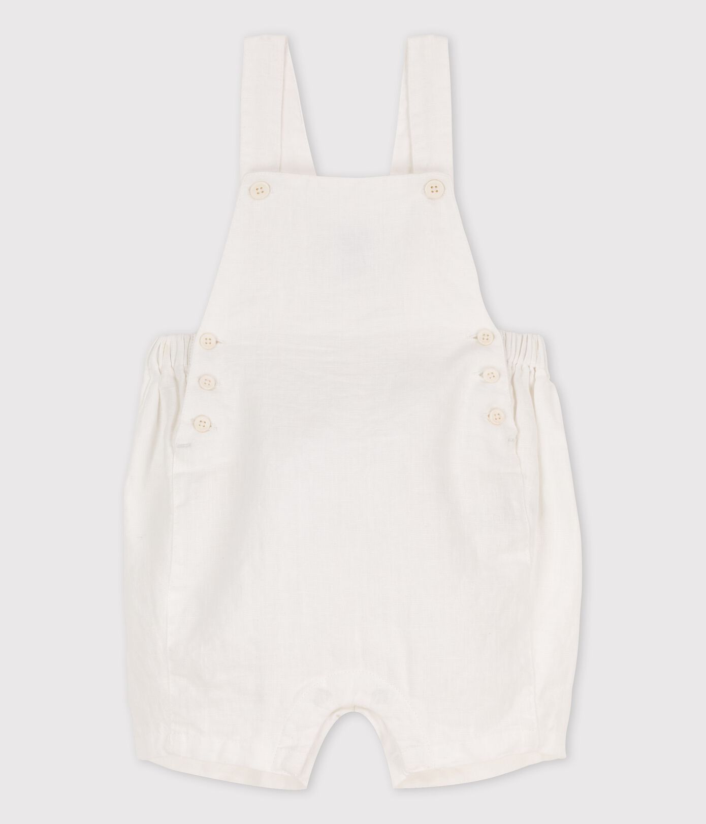 Salopette courte bébé en lin