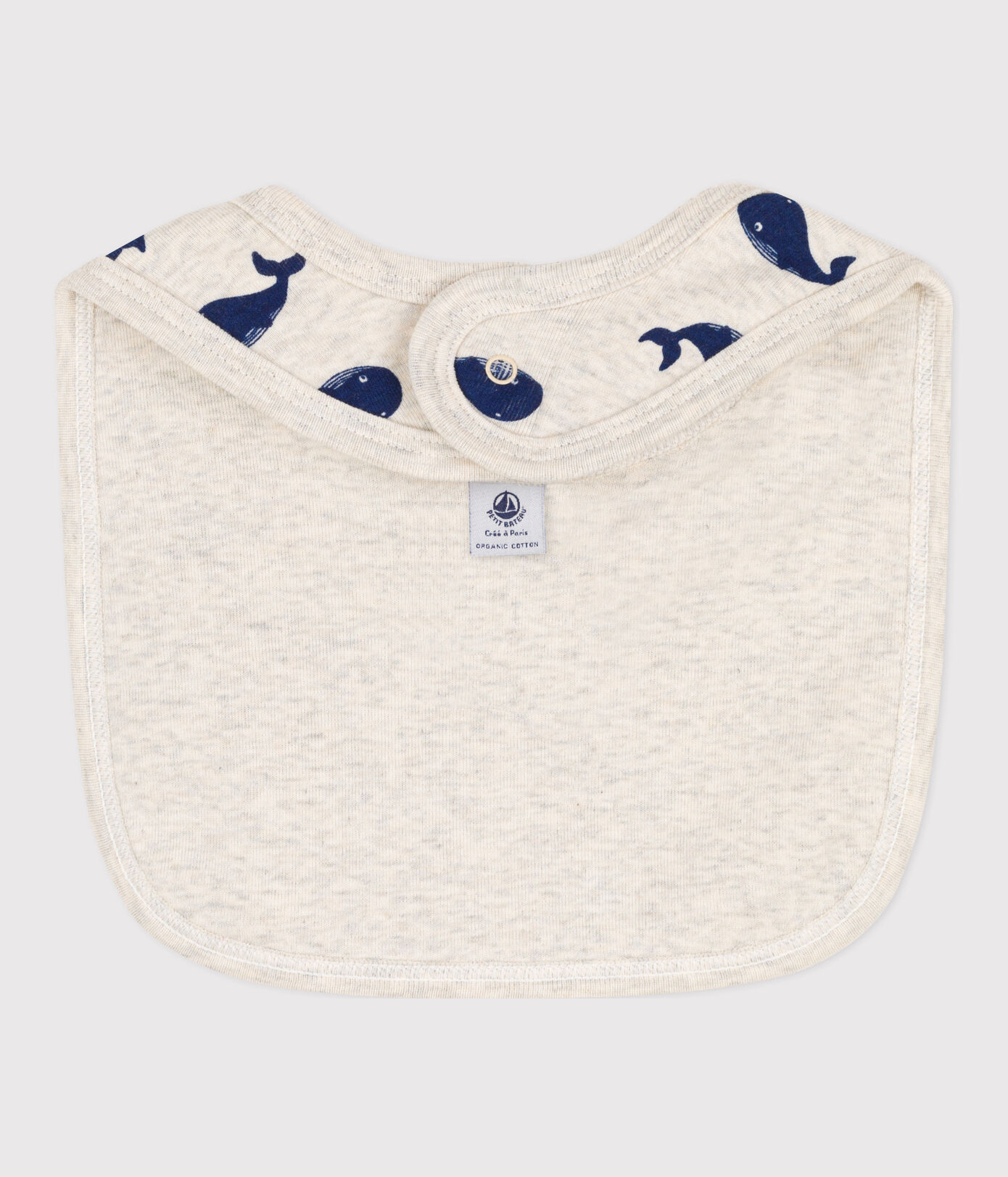 Bavoir unitaire baleines en coton
