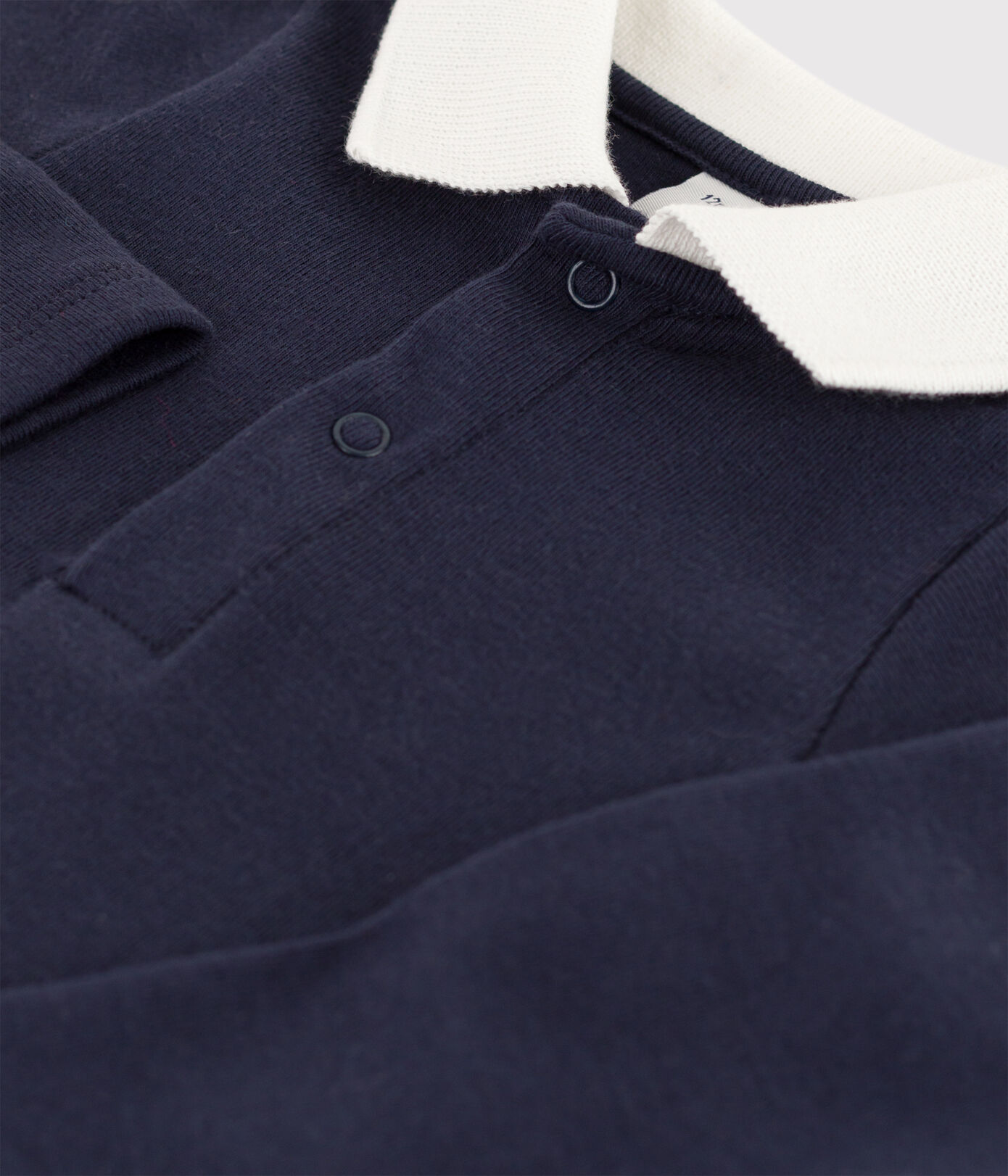 Body manches longues bébé col polo en coton
