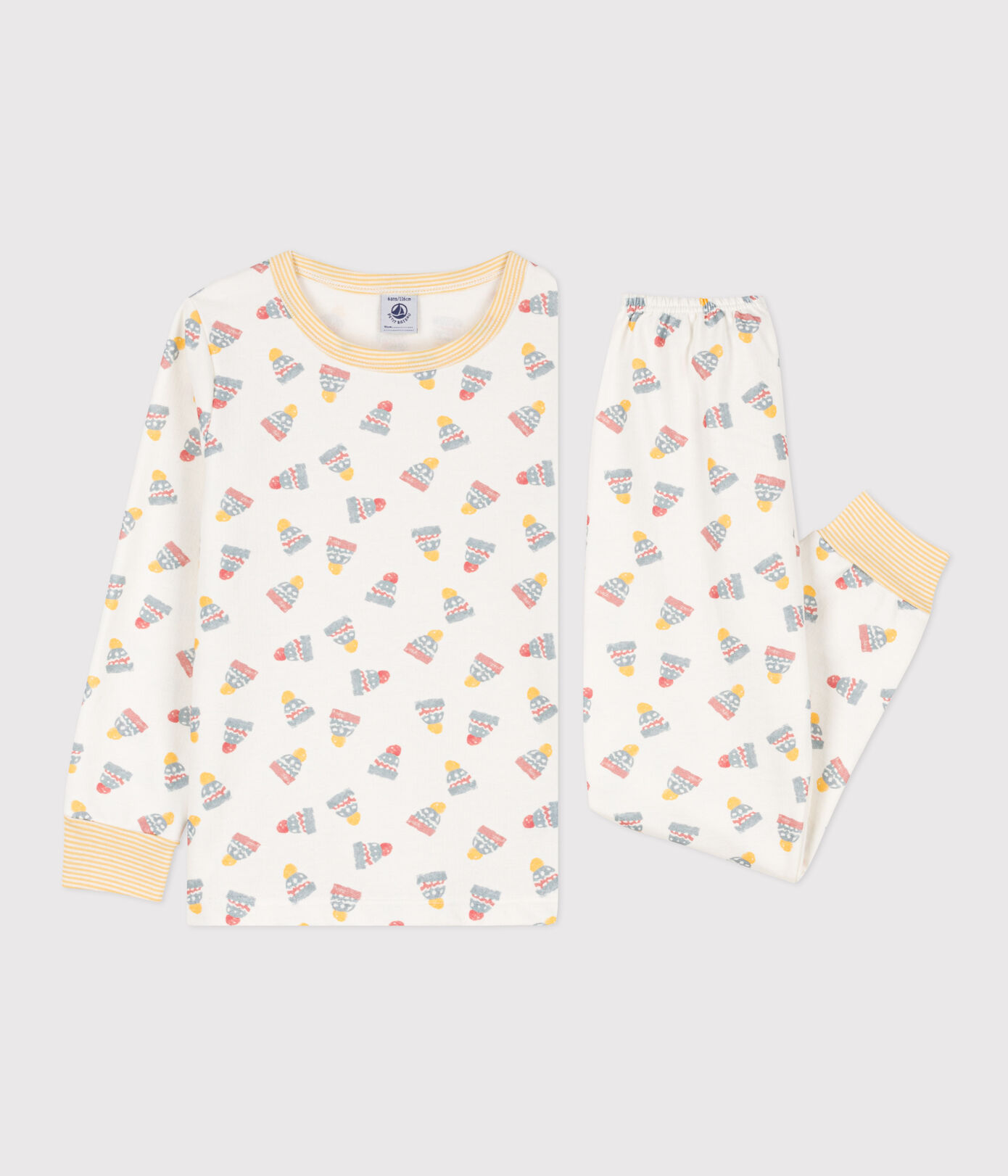 Pyjama bonnet petite fille/petit garon en molleton