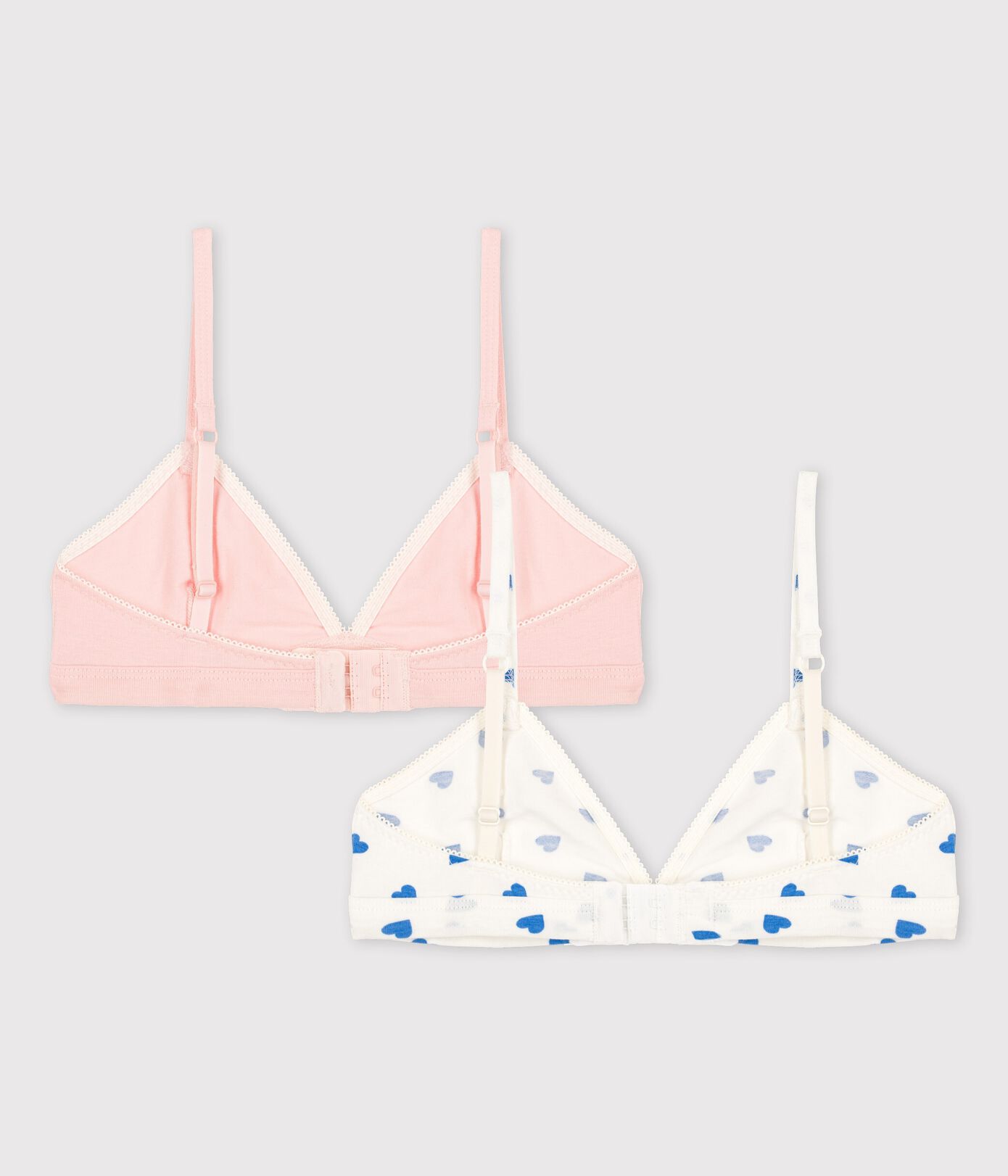 Lot de 2 soutiens-gorge curs fille en coton et élasthanne