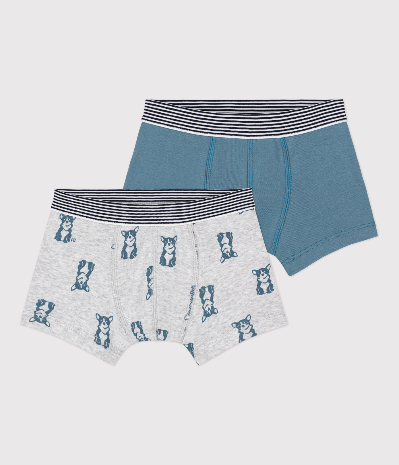 Lot de 2 boxers chien petit garon en coton