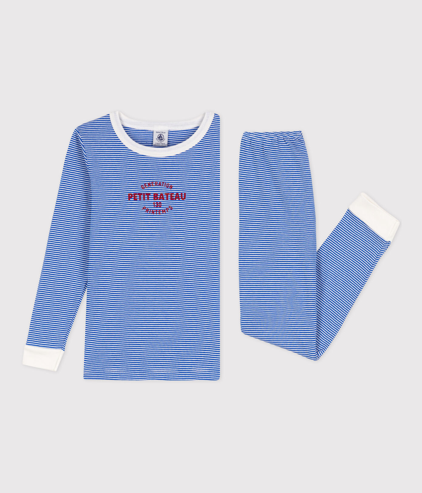 Pyjama ajusté à rayures en coton petite fille/petit garon