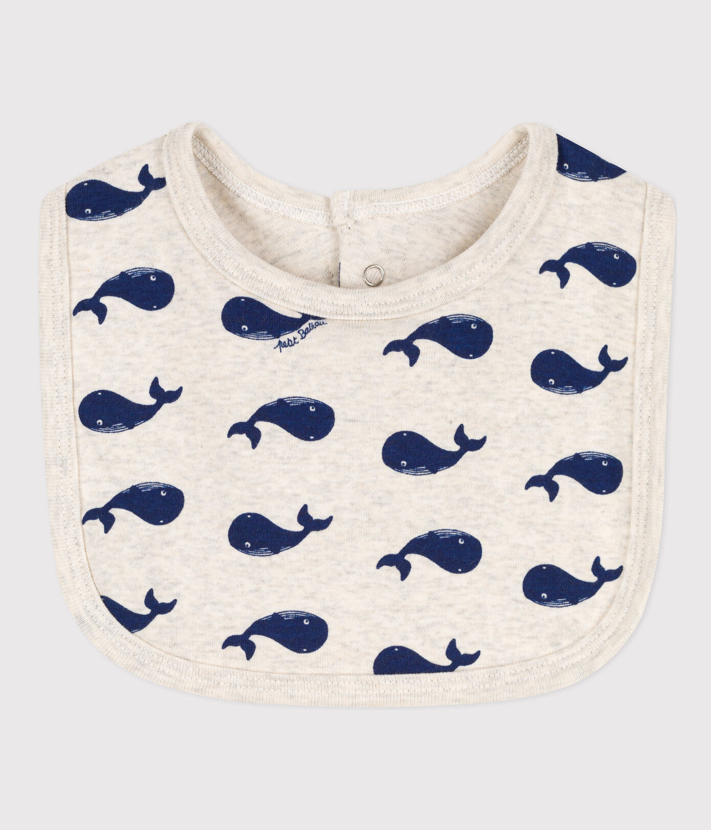 Bavoir unitaire baleines en coton