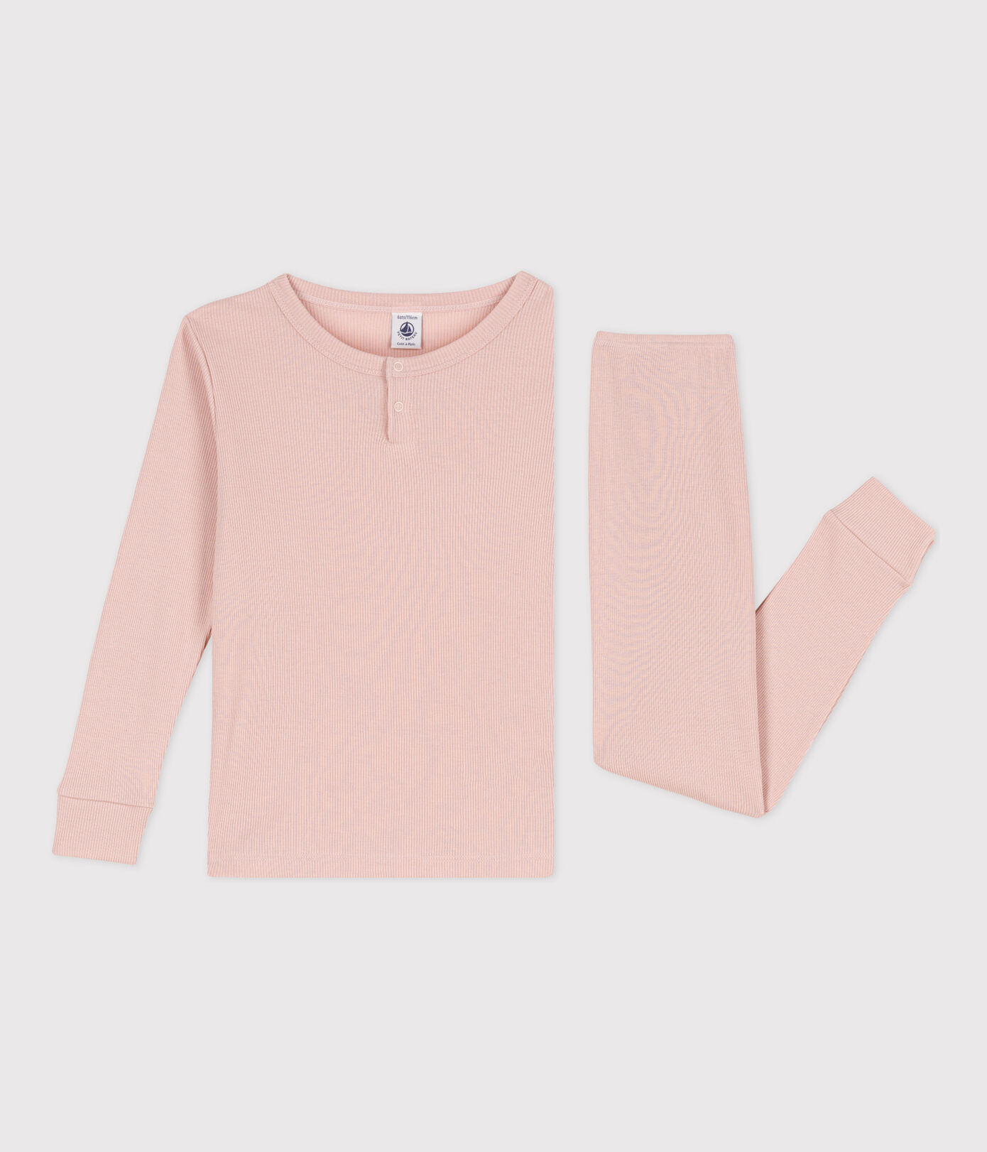 Pyjama uni en coton et lyocell petite fille/petit garon