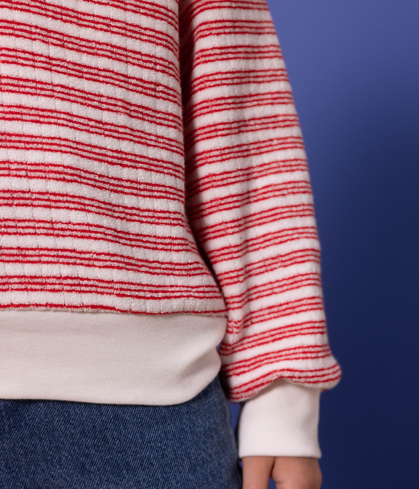 Sweatshirt rayé enfant fille / garon