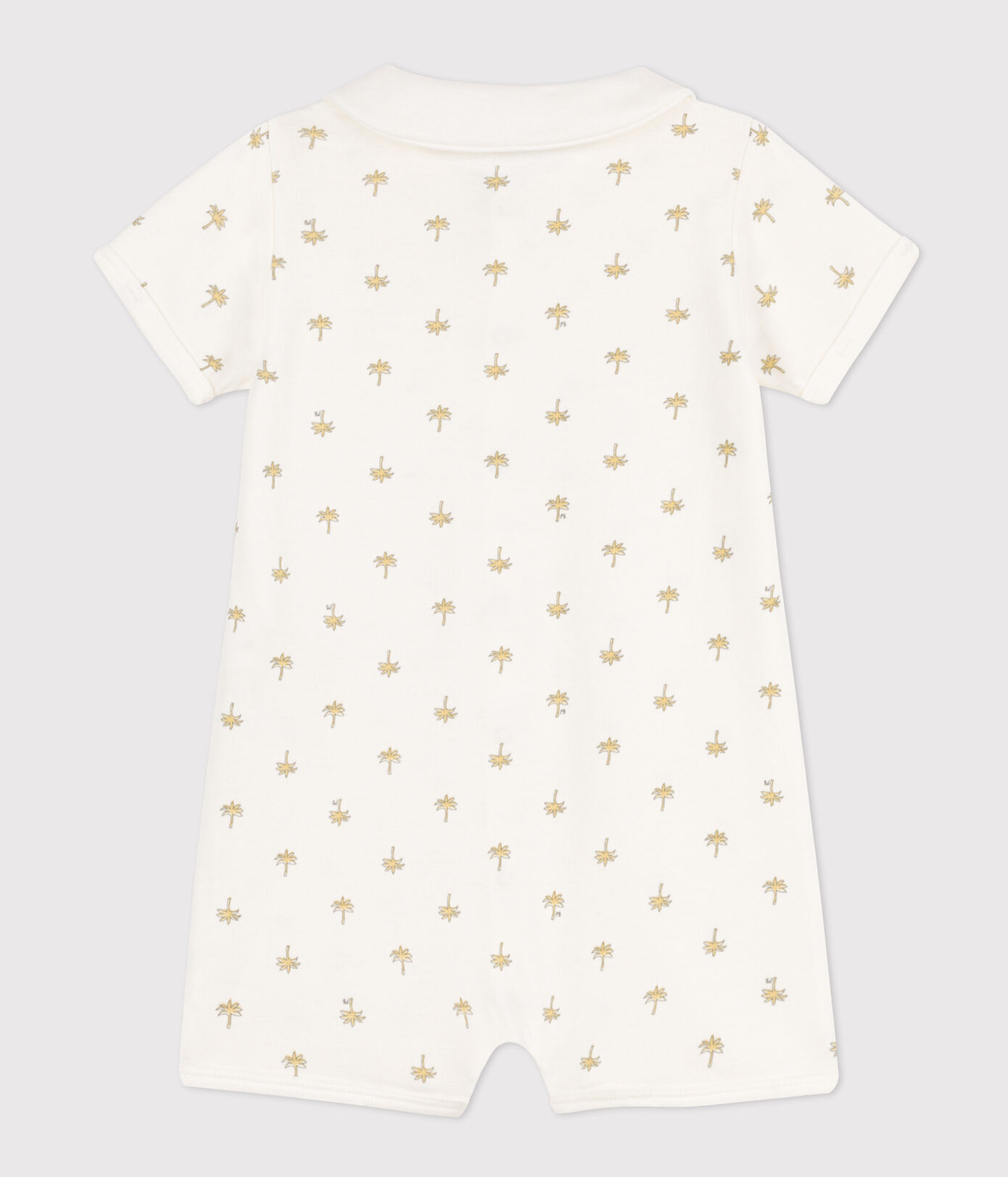 Combinaison courte palmiers en coton bébé