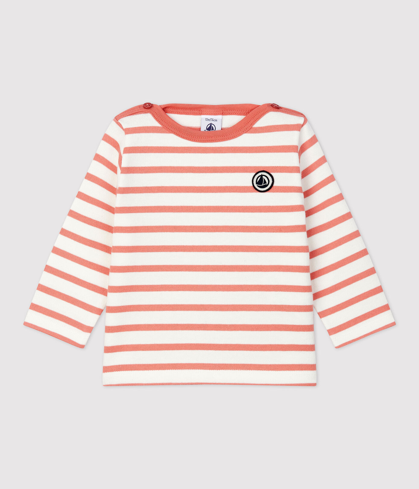 Marinière en jersey épais de coton bébé