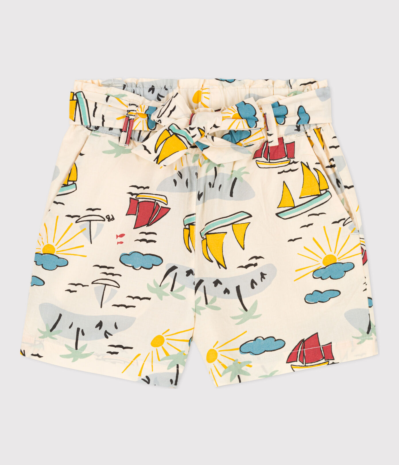 Short imprimé en popeline enfant fille