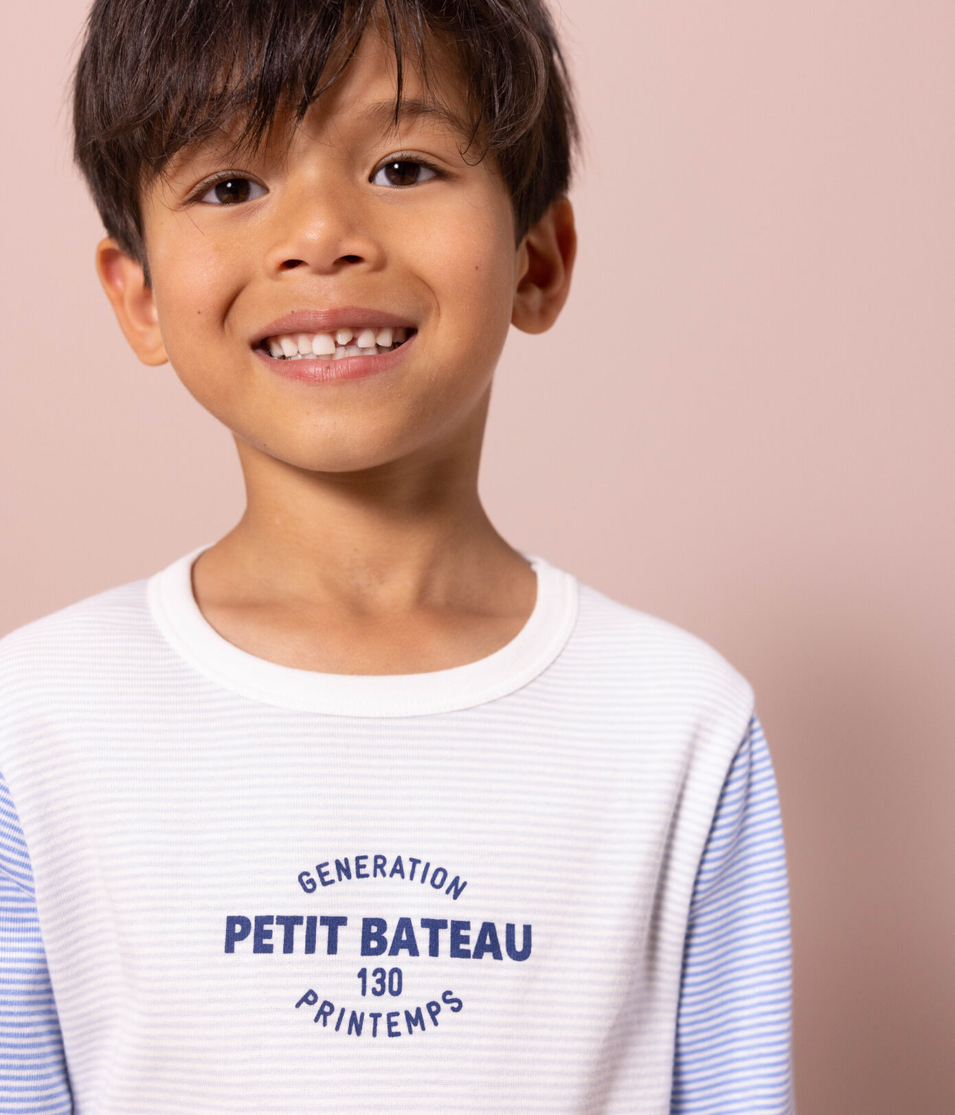 Pyjama milleraies tricolore en coton petite fille/petit garon