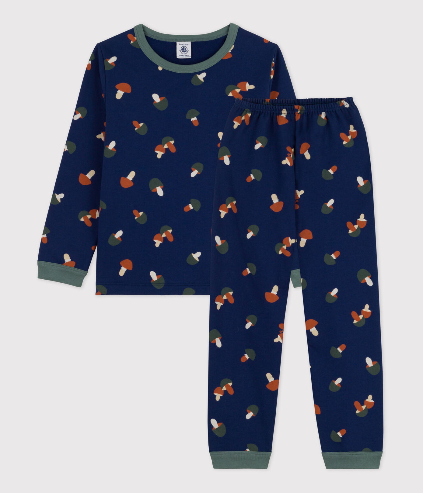 Pyjama champignon petite fille/petit garon en molleton