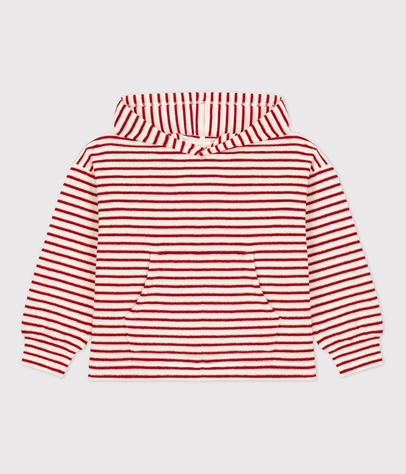 Sweatshirt rayé à capuche enfant fille / garon