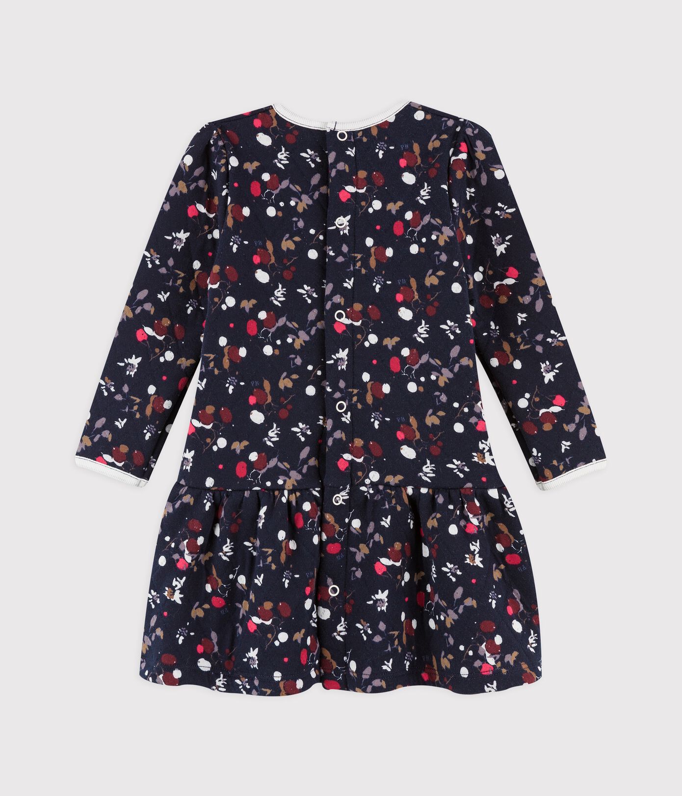 Robe manches longues en coton bébé.