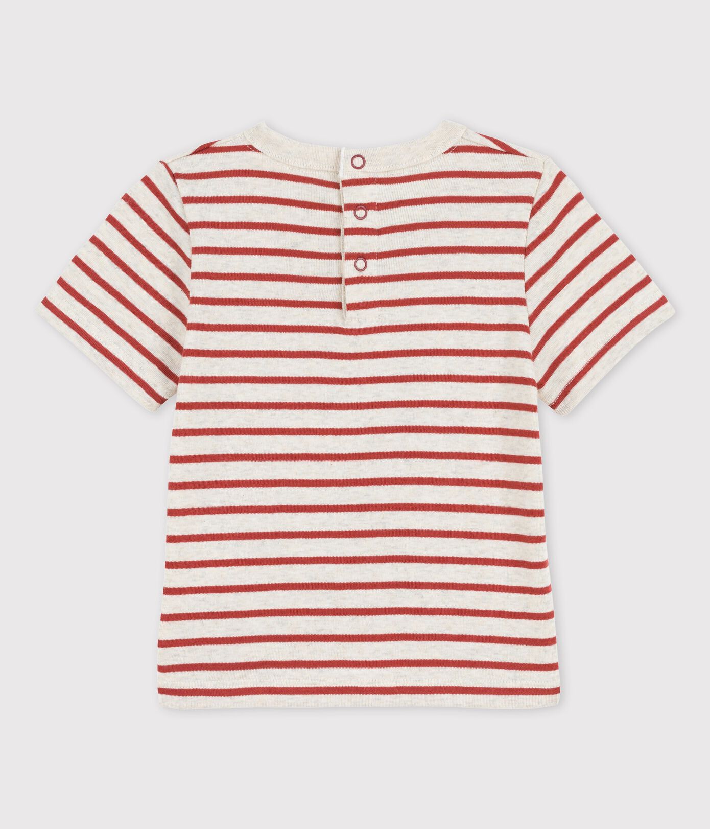 Tee-shirt manches courtes rayé en coton bio bébé