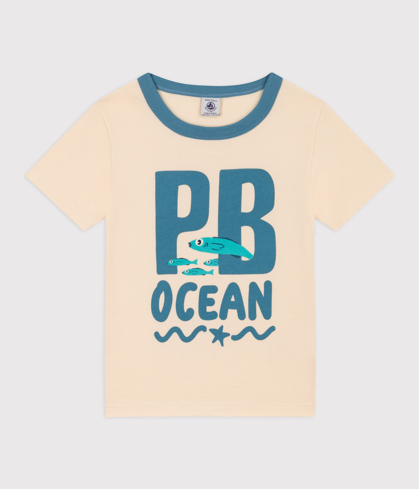 Tee-shirt manches courtes en coton enfant garon