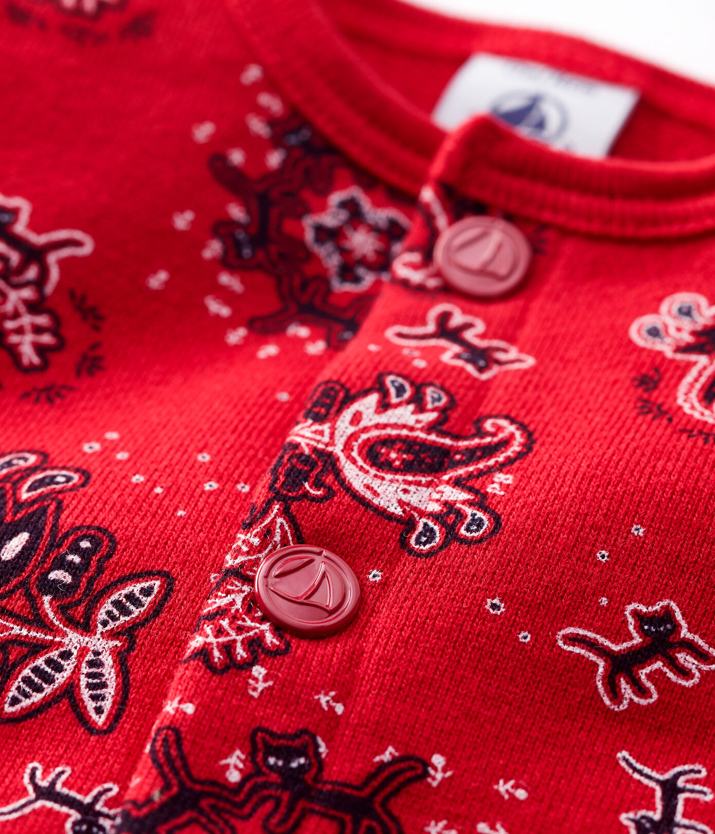 Cardigan imprimé bandana en molleton bébé