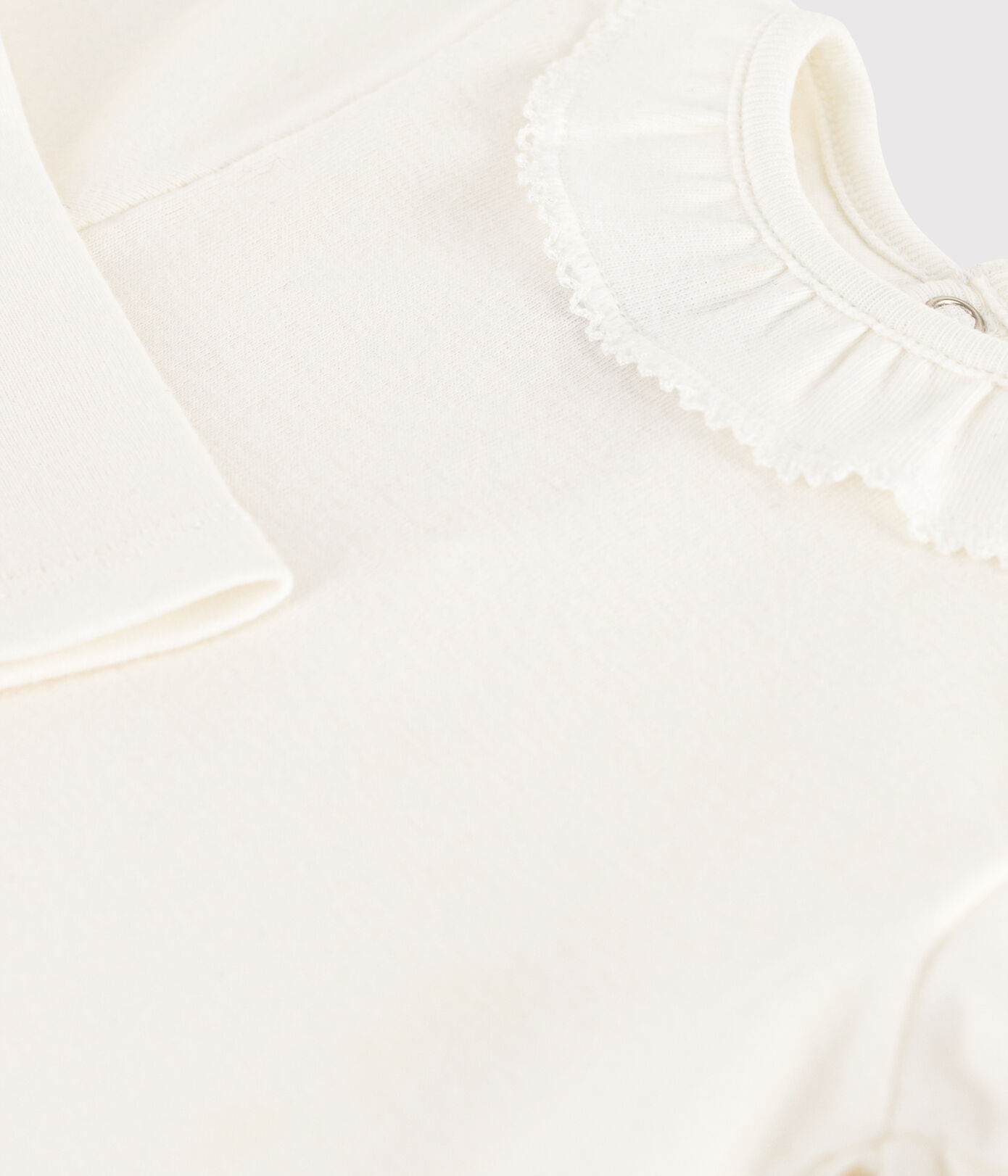 Body manches longues bébé à collerette en coton