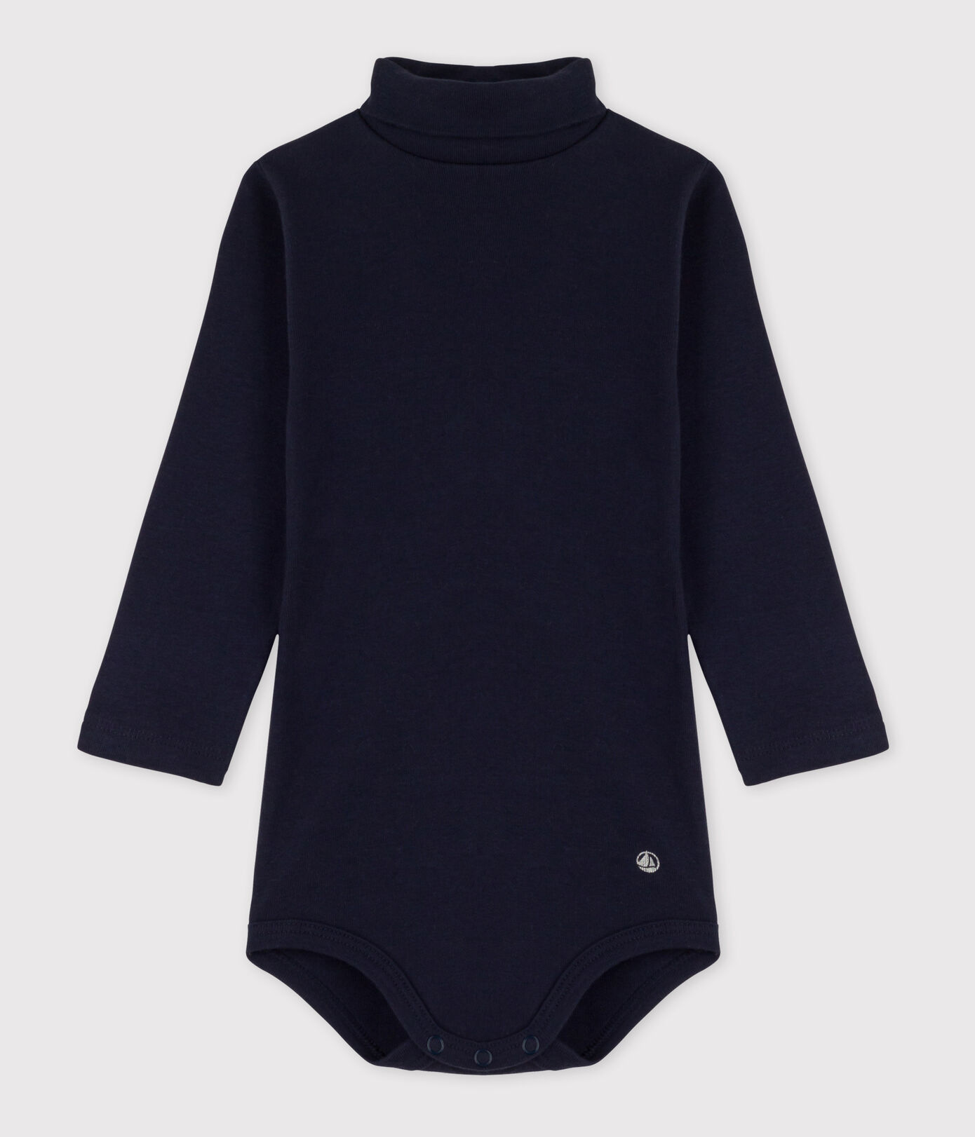 Body manches longues col roulé en coton bébé