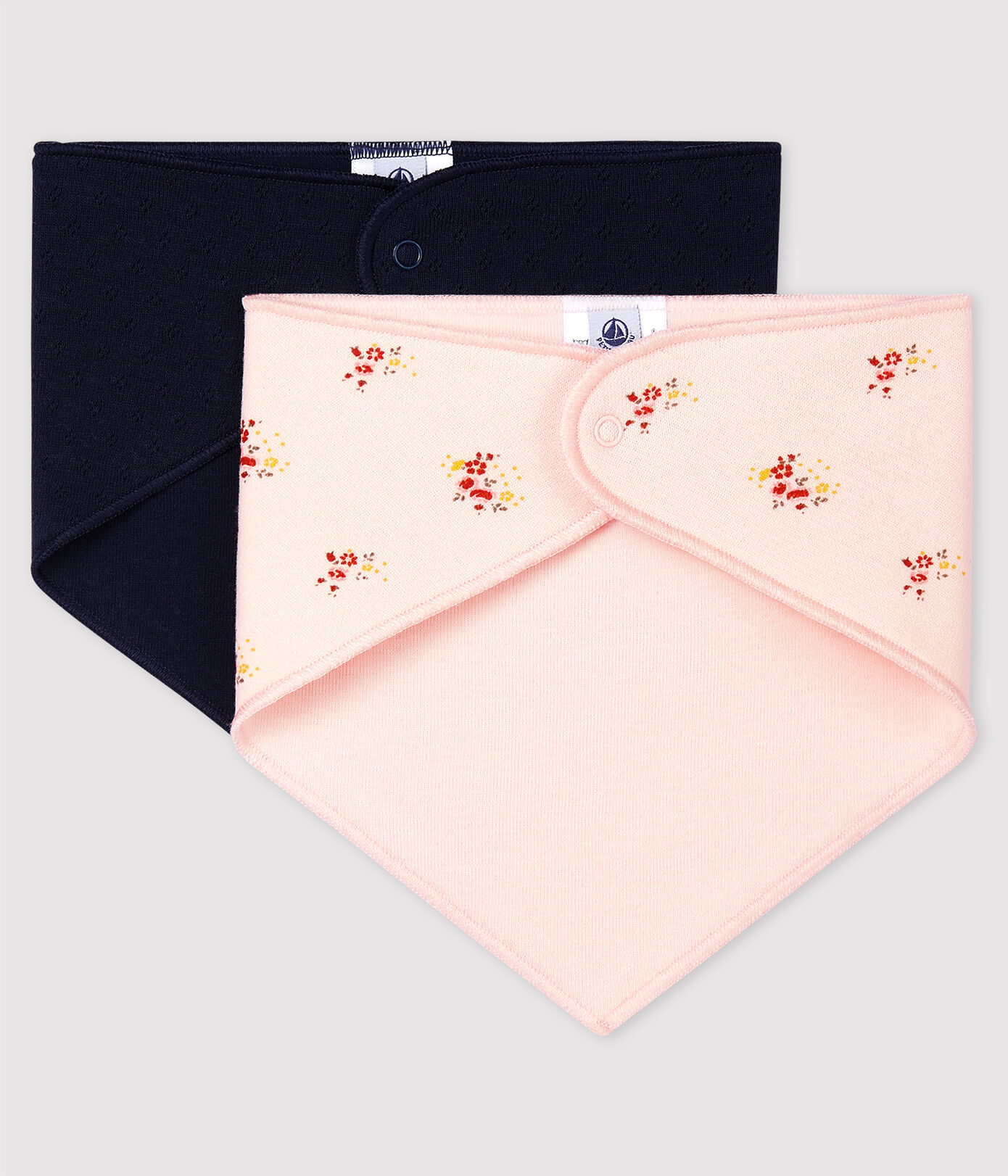Lot de 2 bandanas bébé.