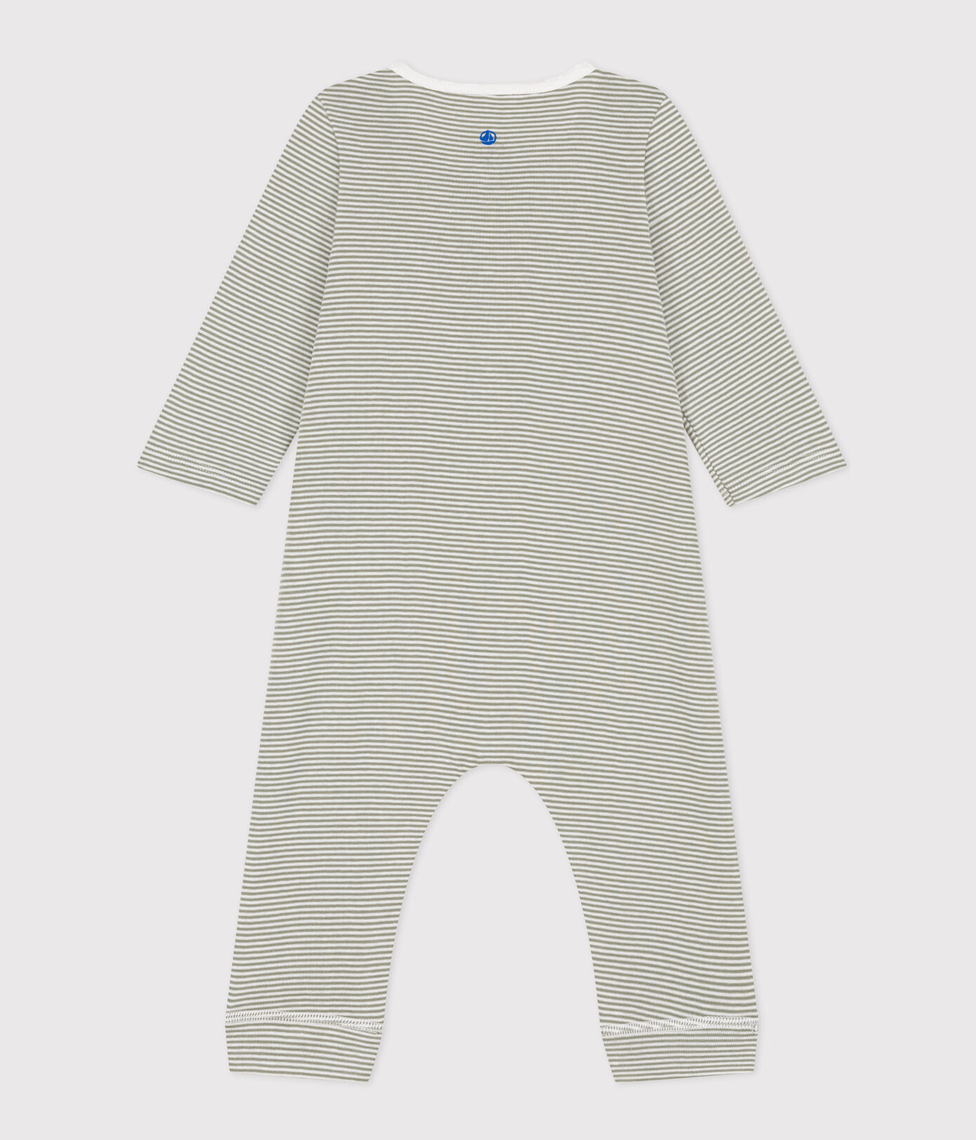Combinaison longue à rayures milleraies en coton bébé