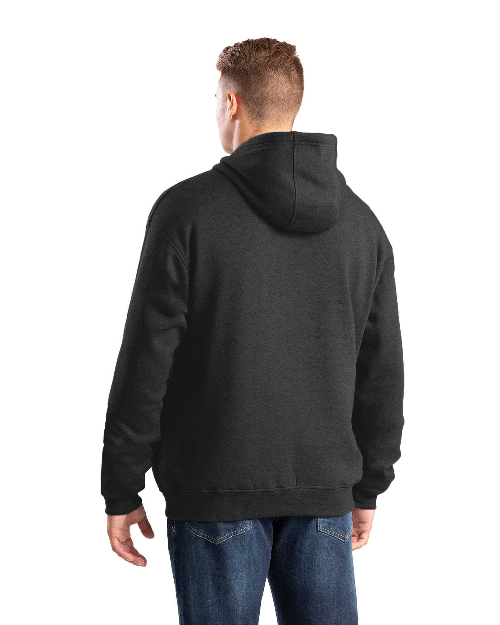Men's Zippered Pocket Hooded Pullover Sweatshirt