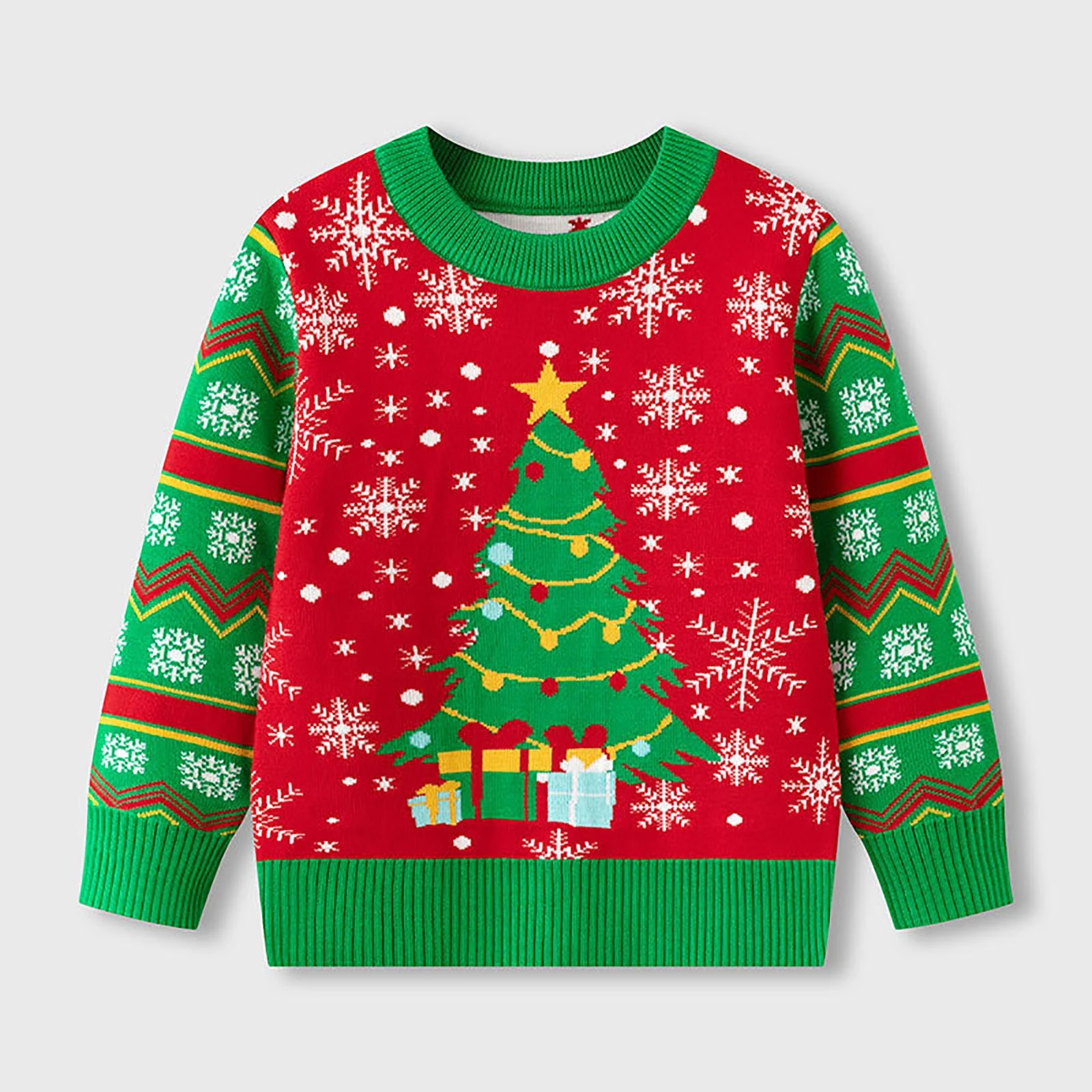 Little Boys Girls Kids Christmas Sweater Xmas Holiday Party Crewneck Knit Cute Pullover Tops 4 Years-5 Years