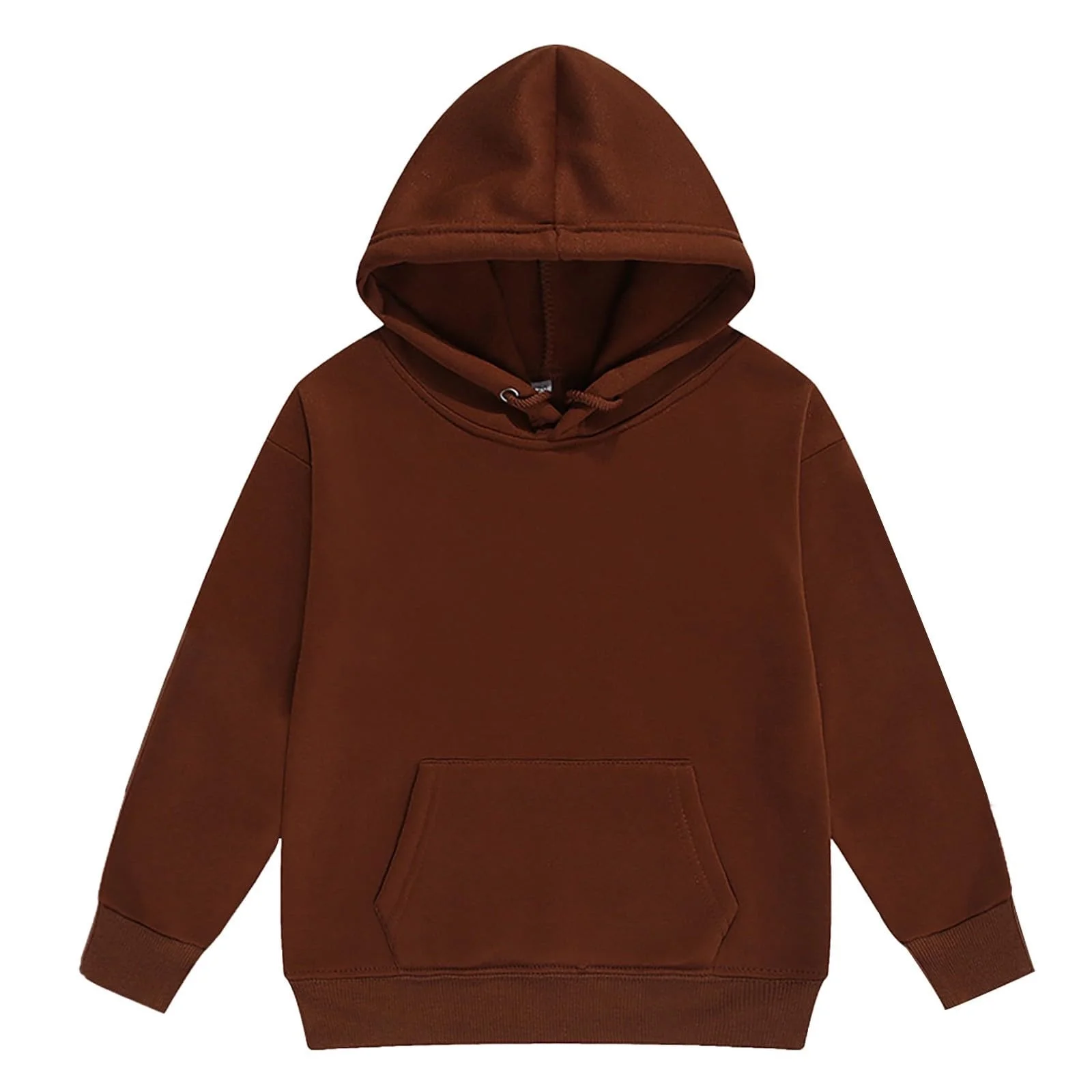 Toddler Long Sleeve Solid Warm Hoodie Pullover Tops Pants Kids Outfits Sweat Suit Coffee,3-4T Kids Unisex Activewear