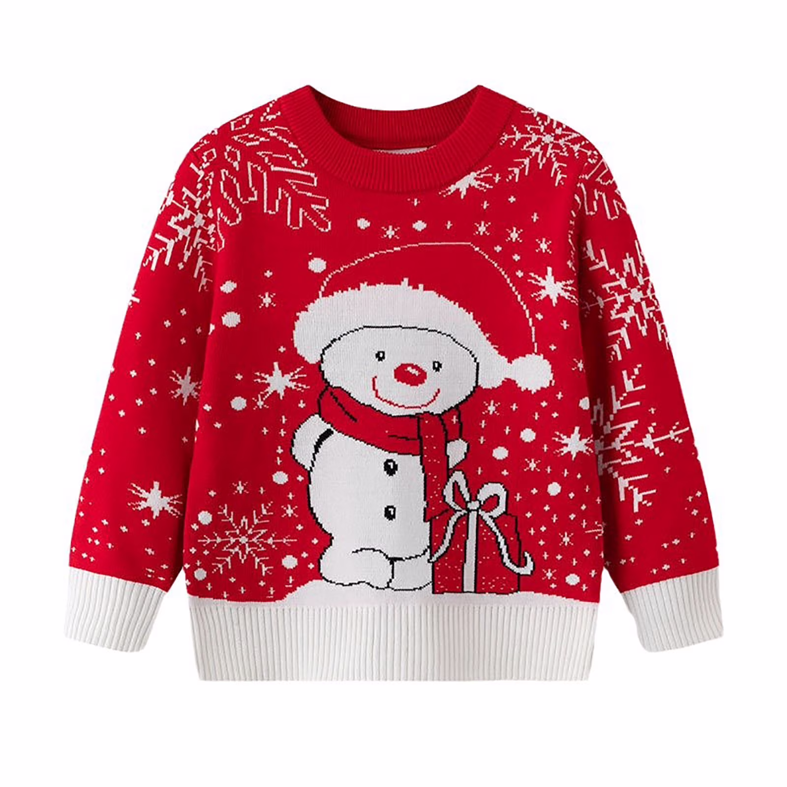 Little Boys Girls Kids Christmas Sweater Xmas Holiday Party Crewneck Knit Cute Pullover Tops 3 Years-4 Years
