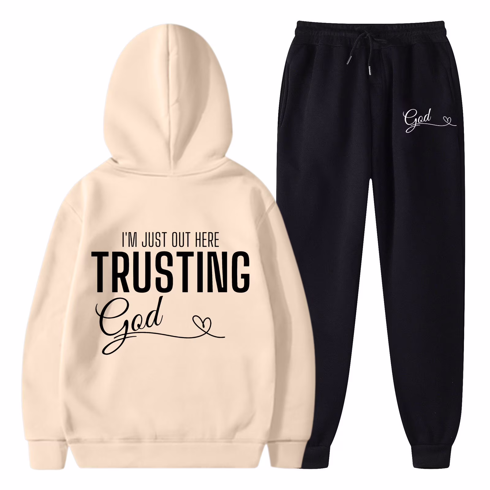 Womens Two Piece Sets Hoodie Sweatshirt And Long Sweatpants Jogger Workout Fall Tracksuit Sweatsuit Set Sportwear