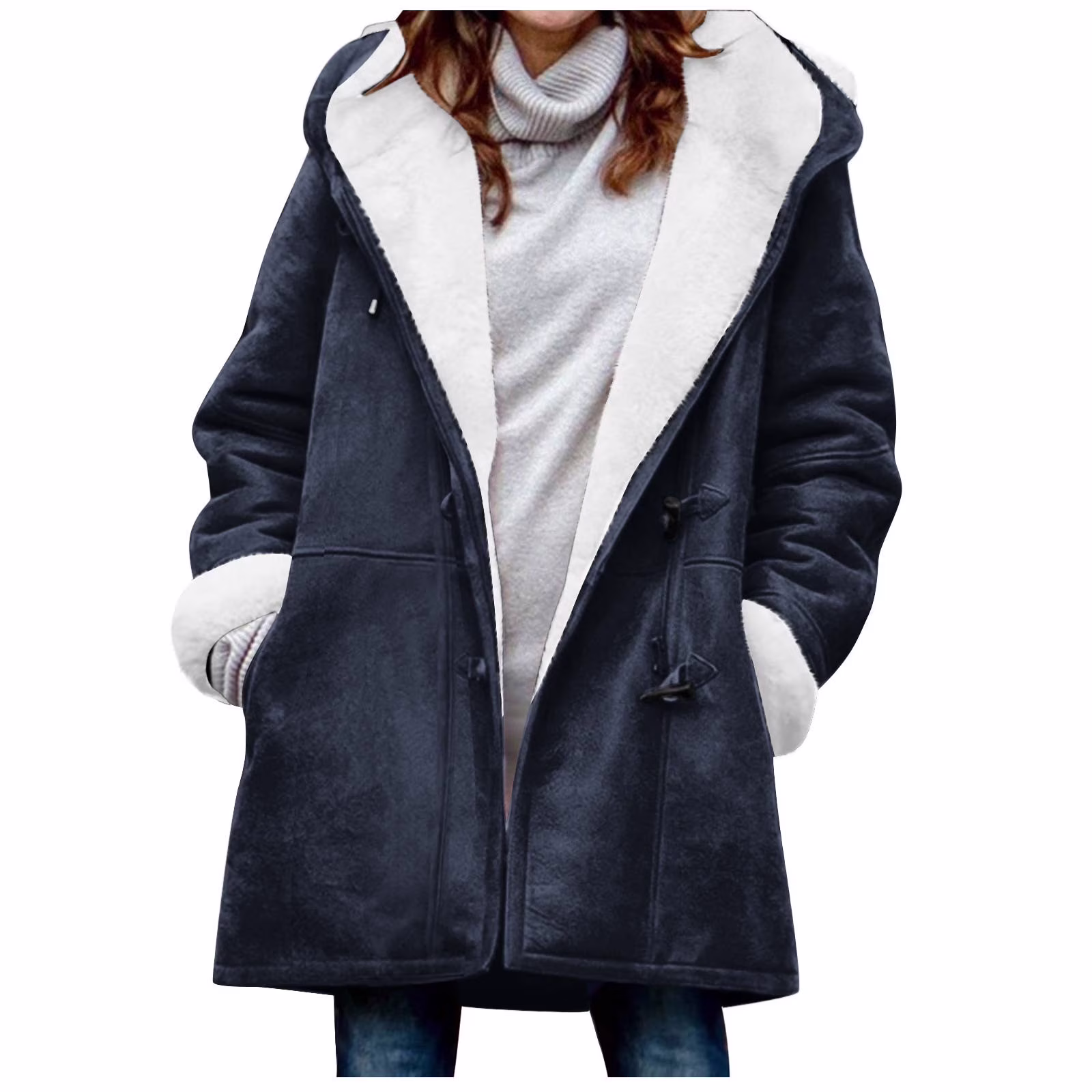 Pejock Jackets for Women Winter Warm Sherpa Lined Coats Plus