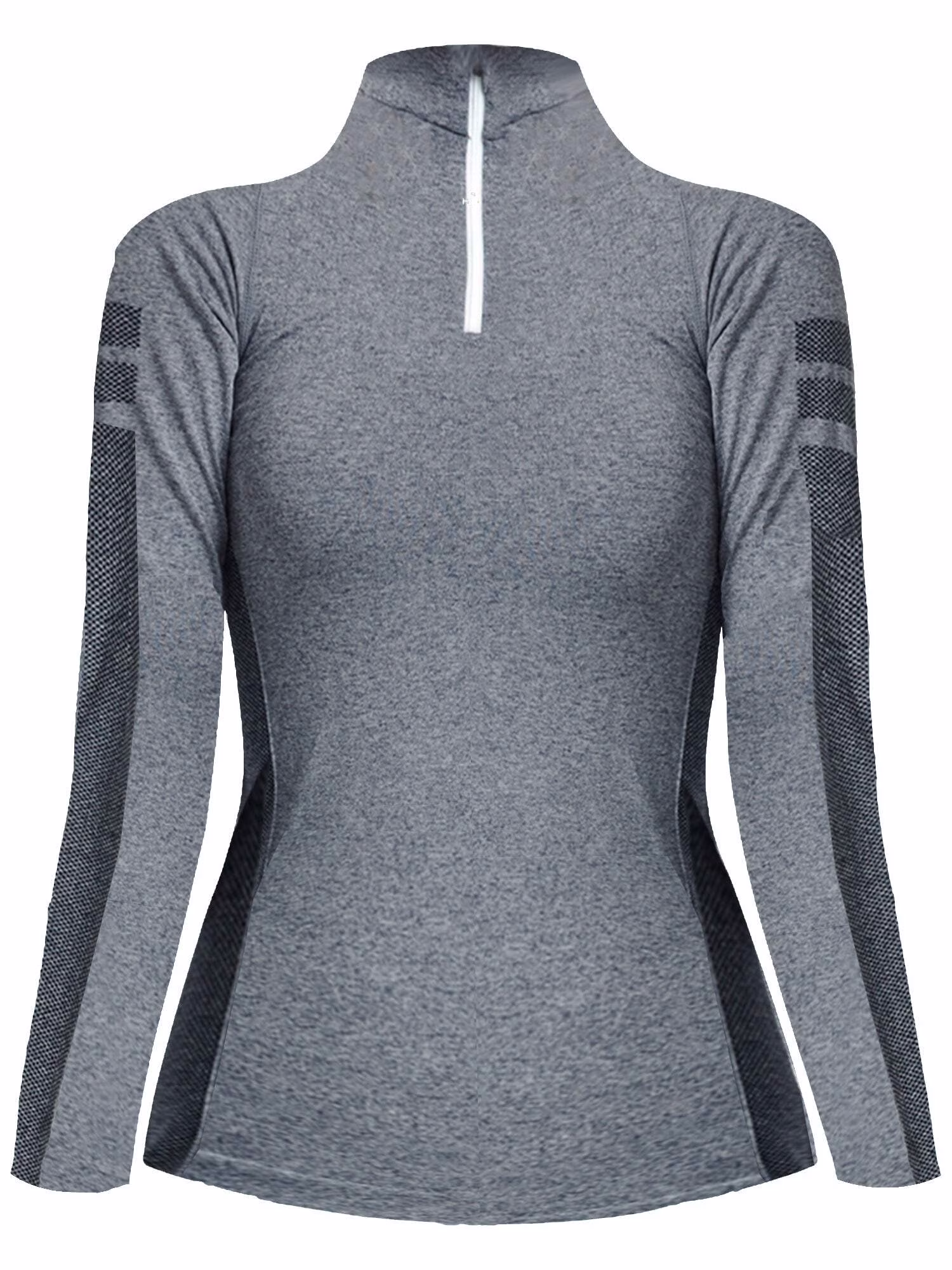 Black Sporty Active Quarter Zip Long Sleeve Pullover