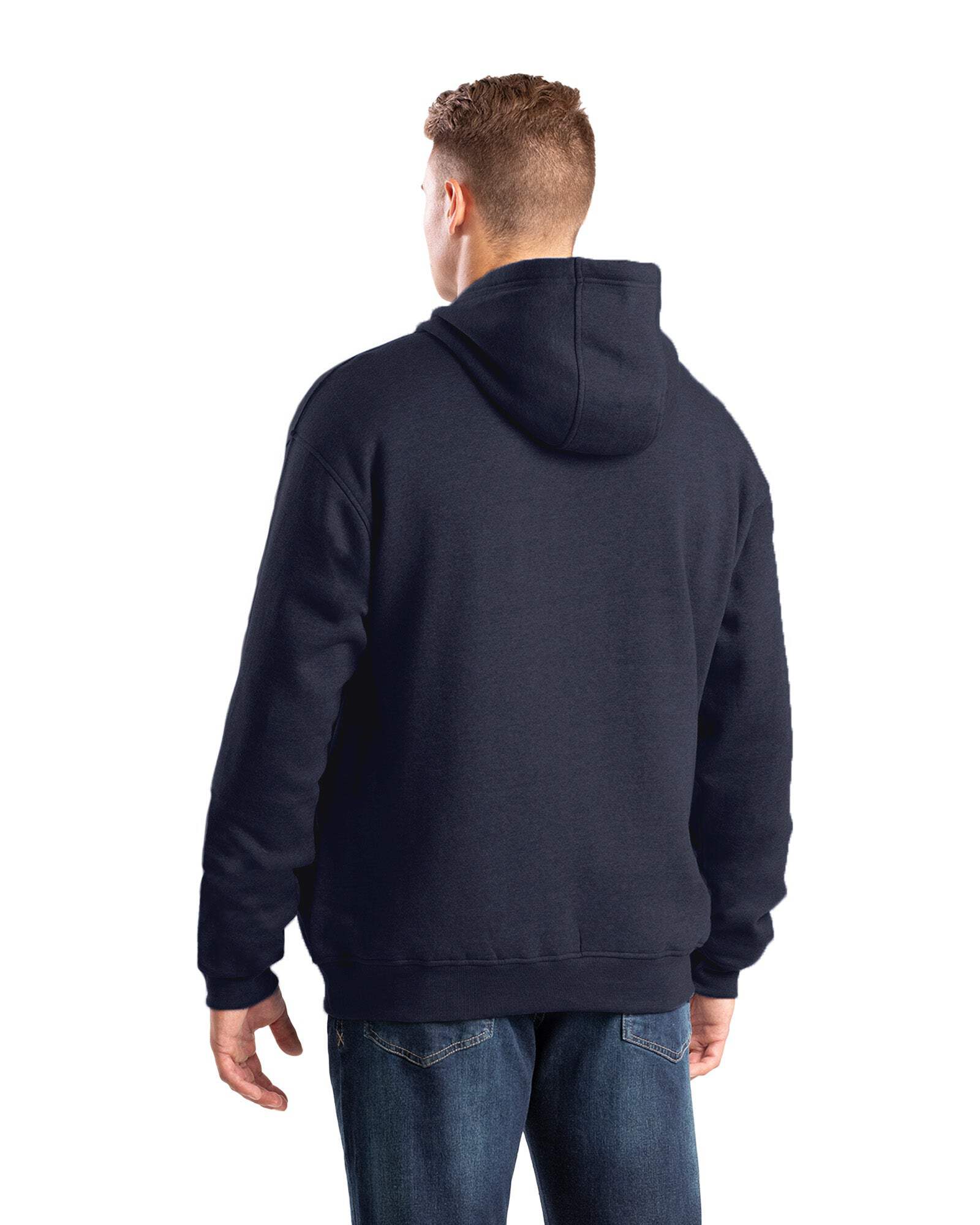 Men's Zippered Pocket Hooded Pullover Sweatshirt