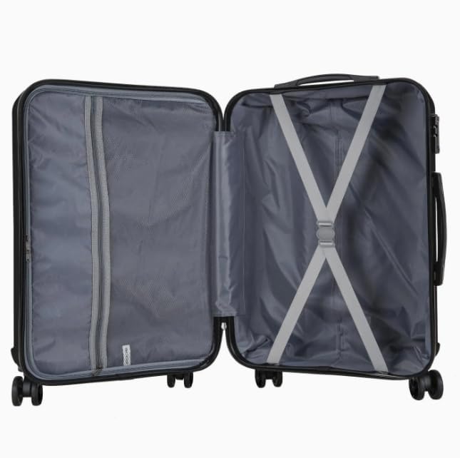 ABS Luggage Suitcase, Spinner Hardshell Lightweight, Stylish & Durable Suitcase with 360° Wheels for Smooth Travel, Perfect for Carry-On, Ideal for Business, Vacations & Weekend Getaways Blue (20inch)