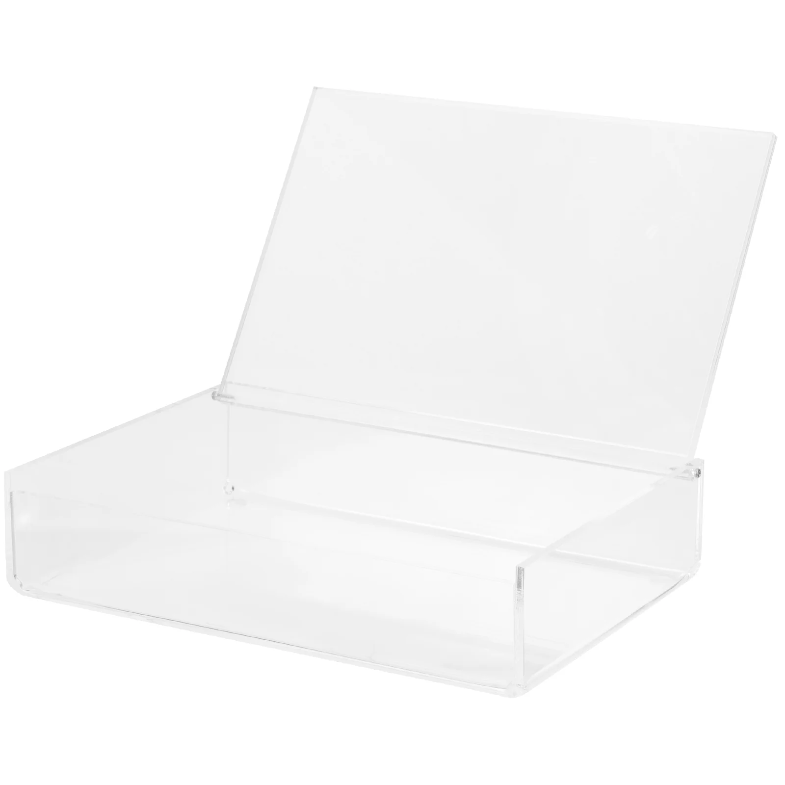 Transparent Storage Box Clear Stationery Case Lid Design Office