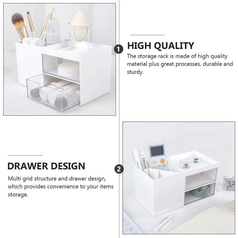 Organizers Storage Box Durable Storage Container 17.6x9.2cm White