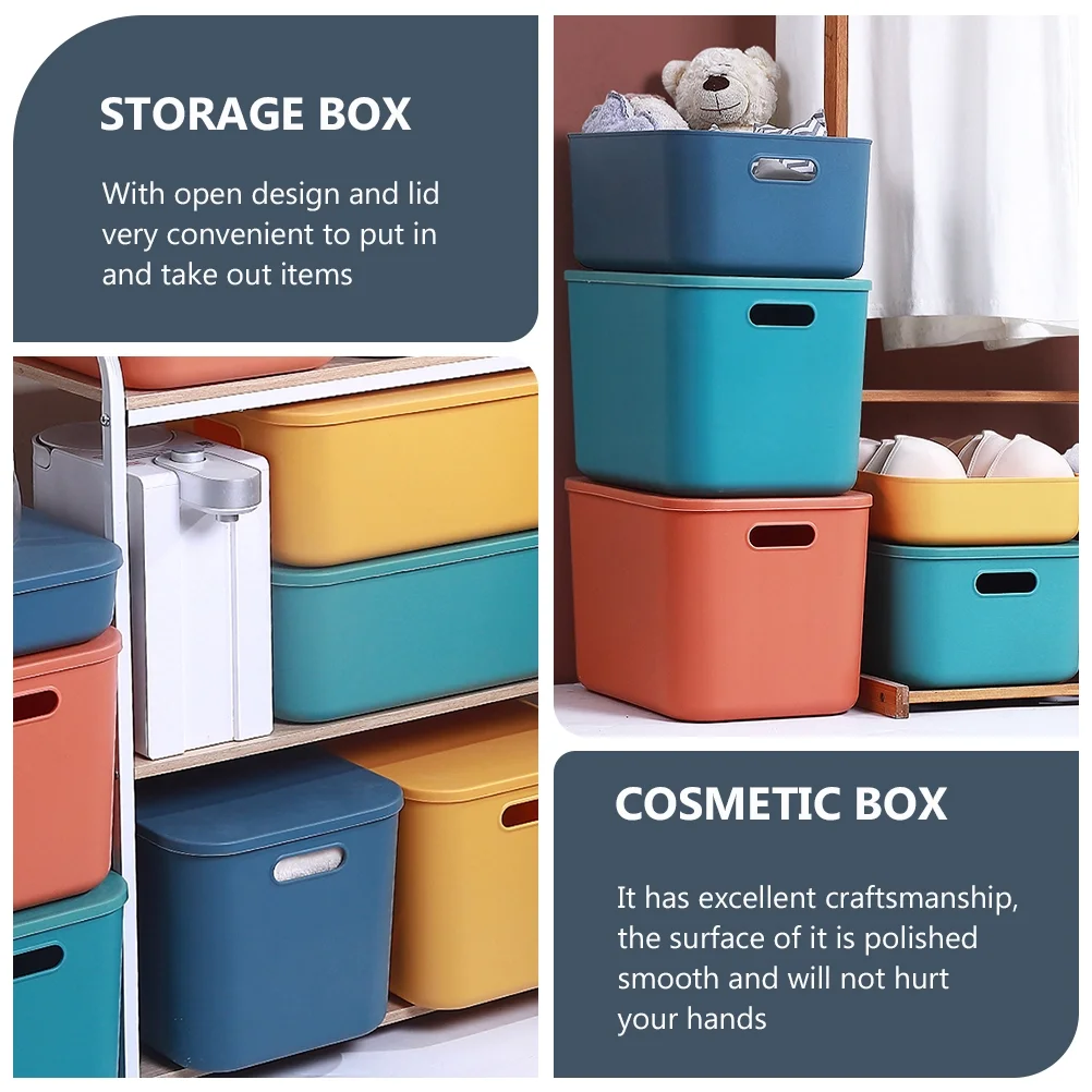 Storage Box Bucket Bathroom Countertop Vanity Table Baby Blue