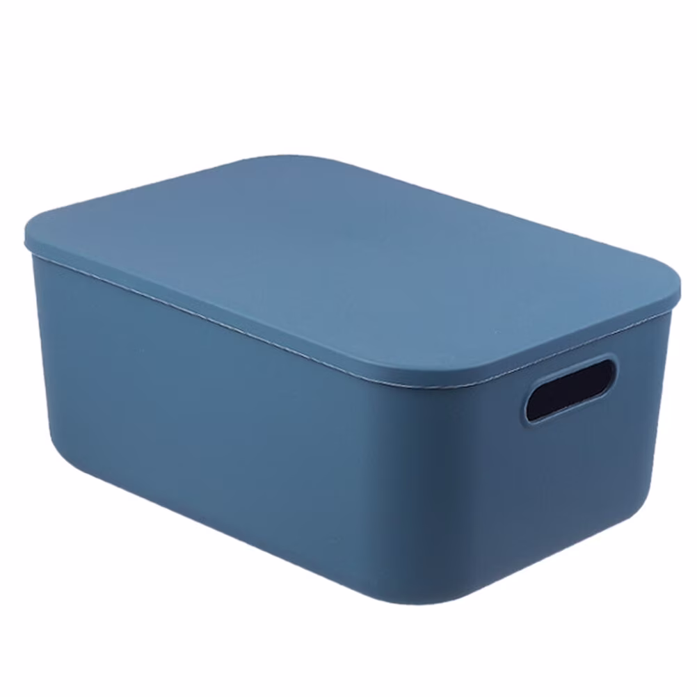 Storage Box Bucket Bathroom Countertop Vanity Table Baby Blue