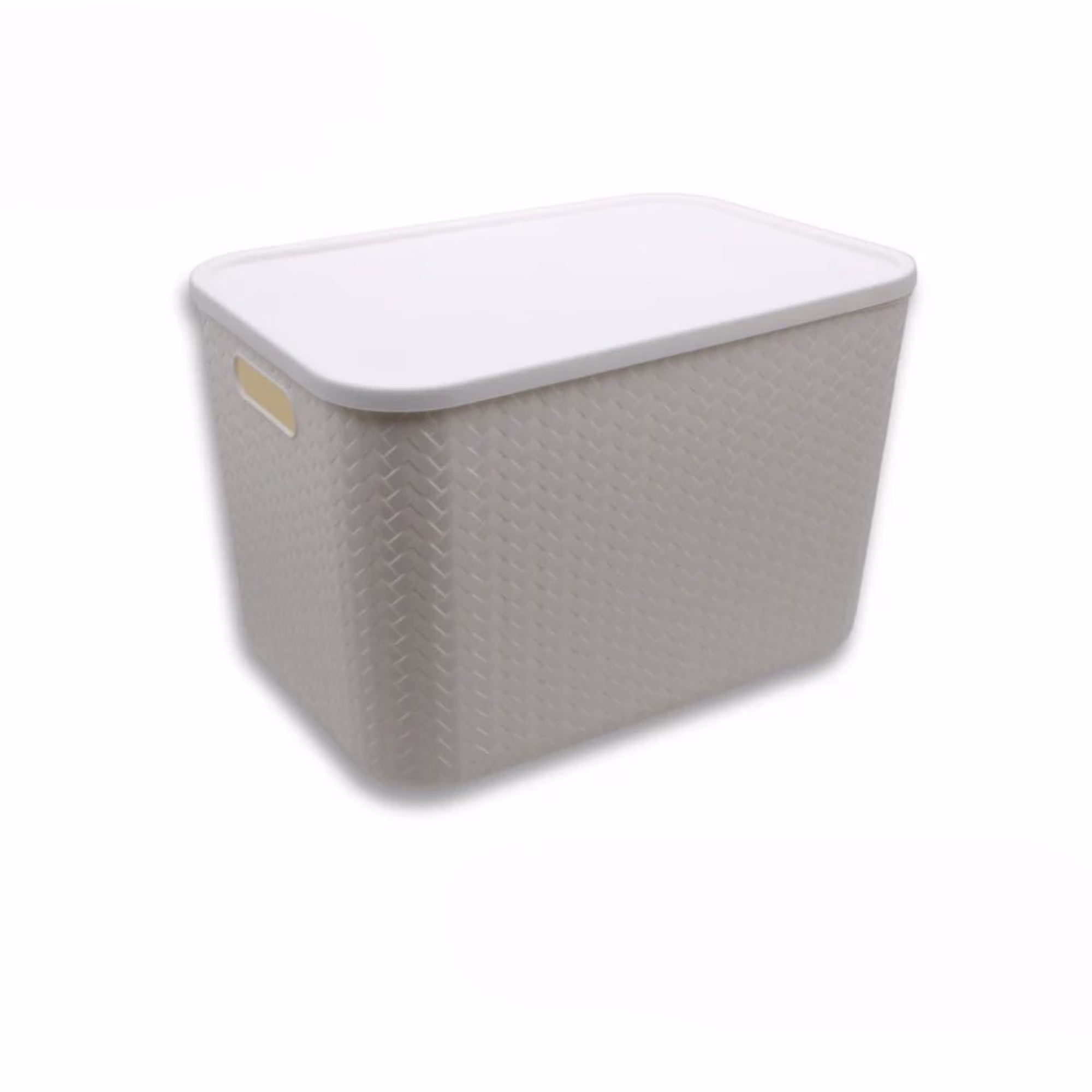 Plastic Storage Box with Lid, 14.4" x 10" x 6.2", Durable PP Organizer Bin for Home, Office, and Garage – Stackable, Lightweight, and Dustproof Design