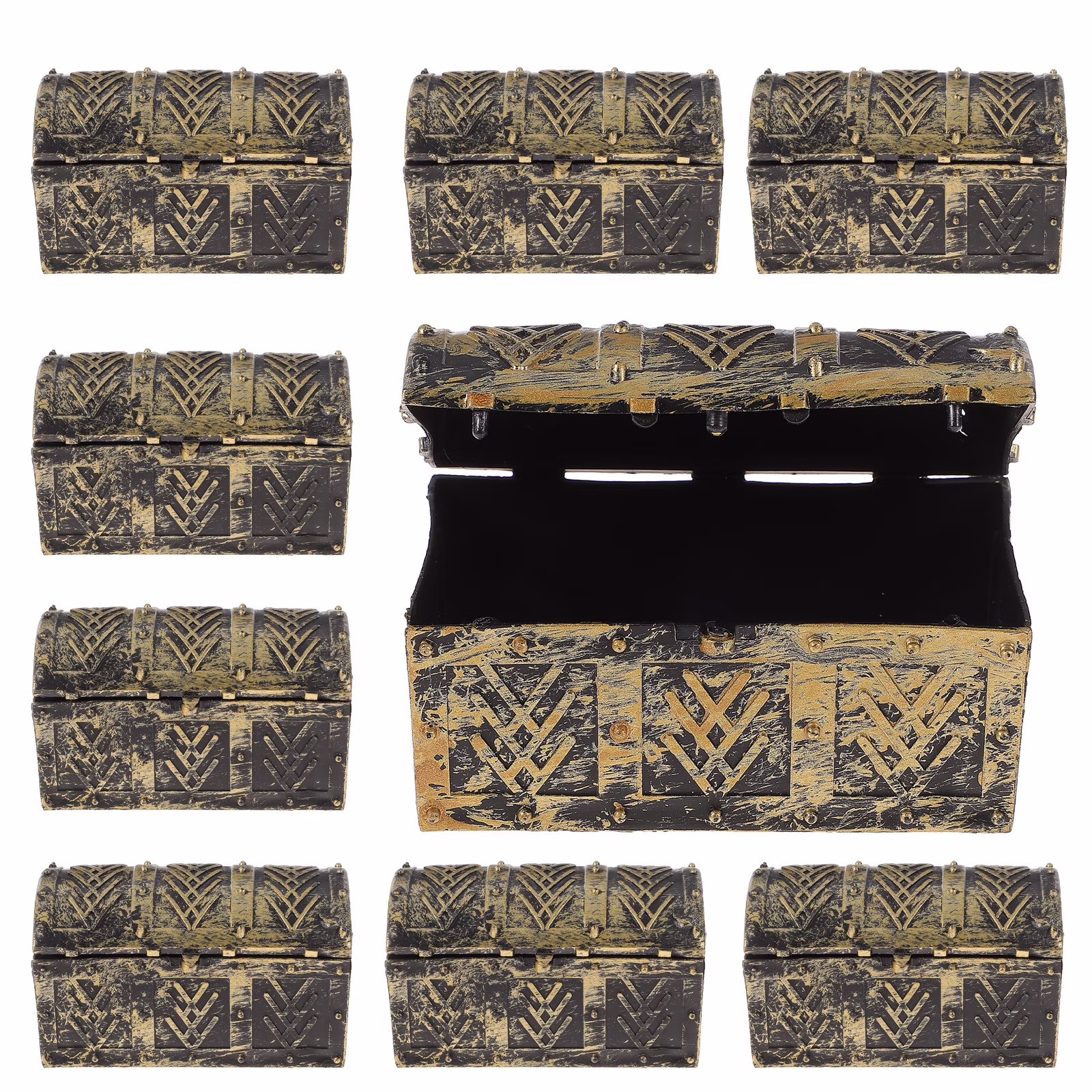 10 Pcs Storage Basket Pirate Chest Decorative Boxes Child Baby