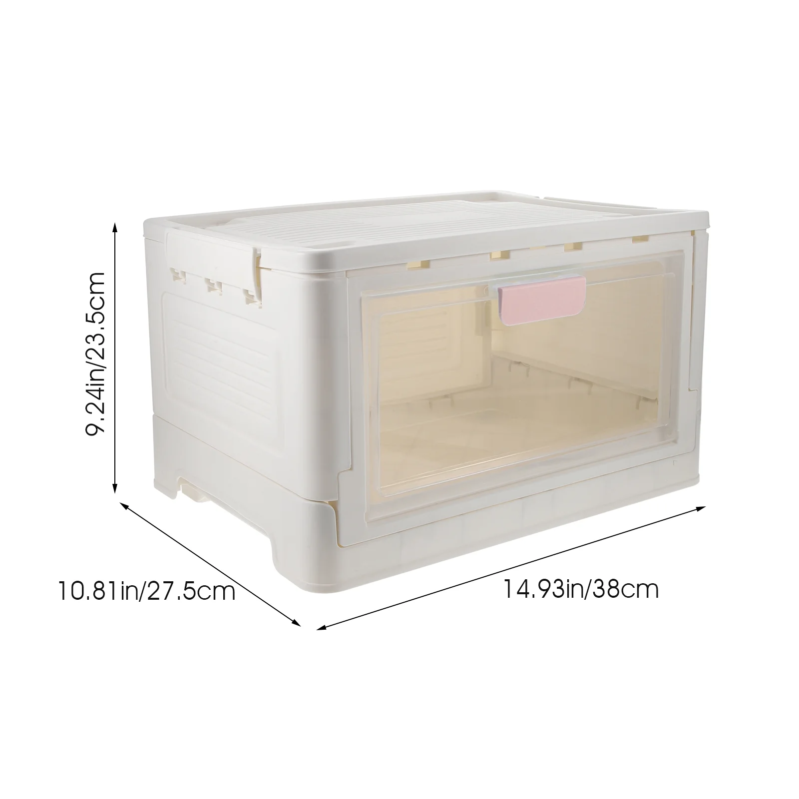 Collapsible Storage Boxes Practical Storage Bin 38.00X27.50X23.50CM Pink