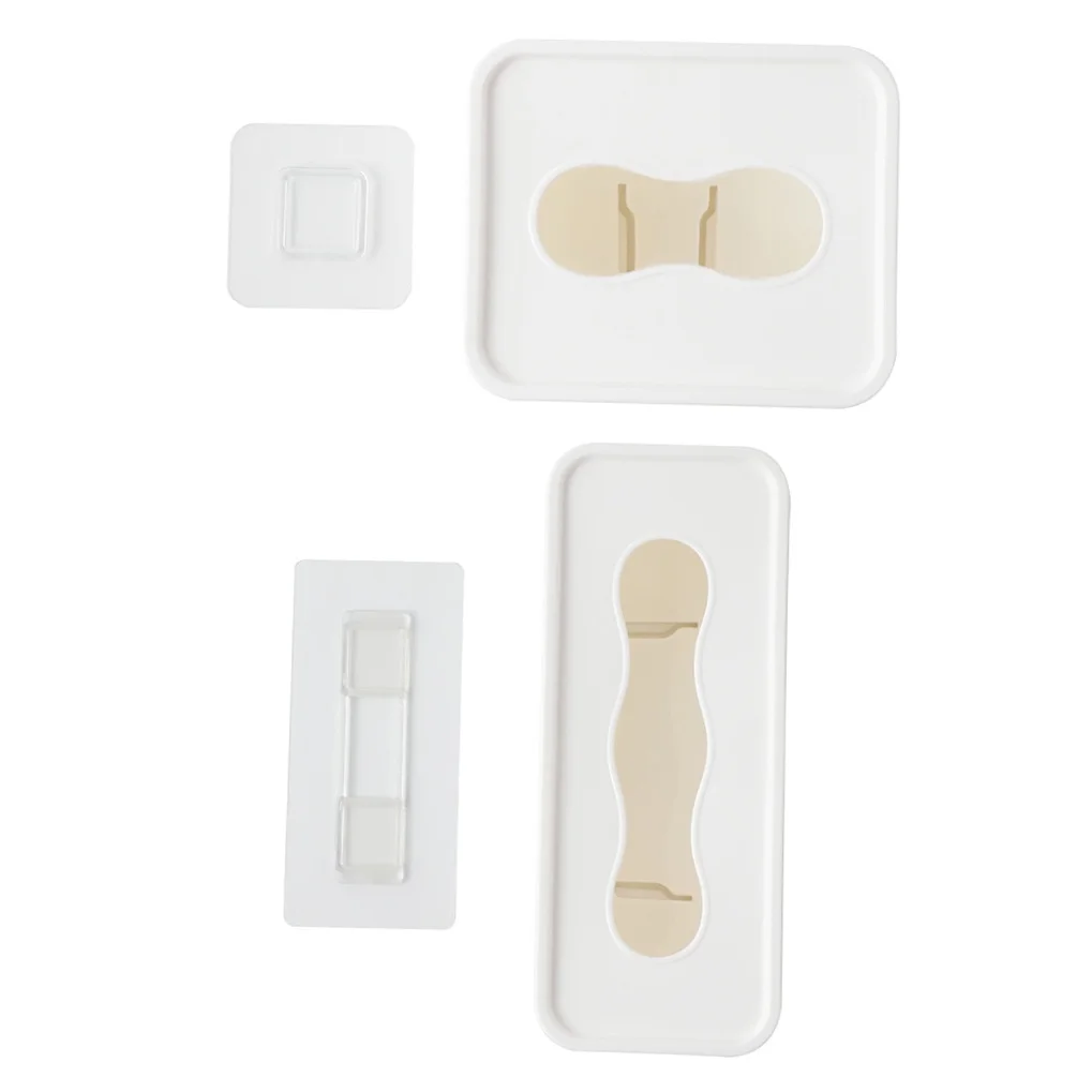 2 Pcs Clear Bins Mask Storage Box Gloves Storage Holder 21.3x8.5cm White