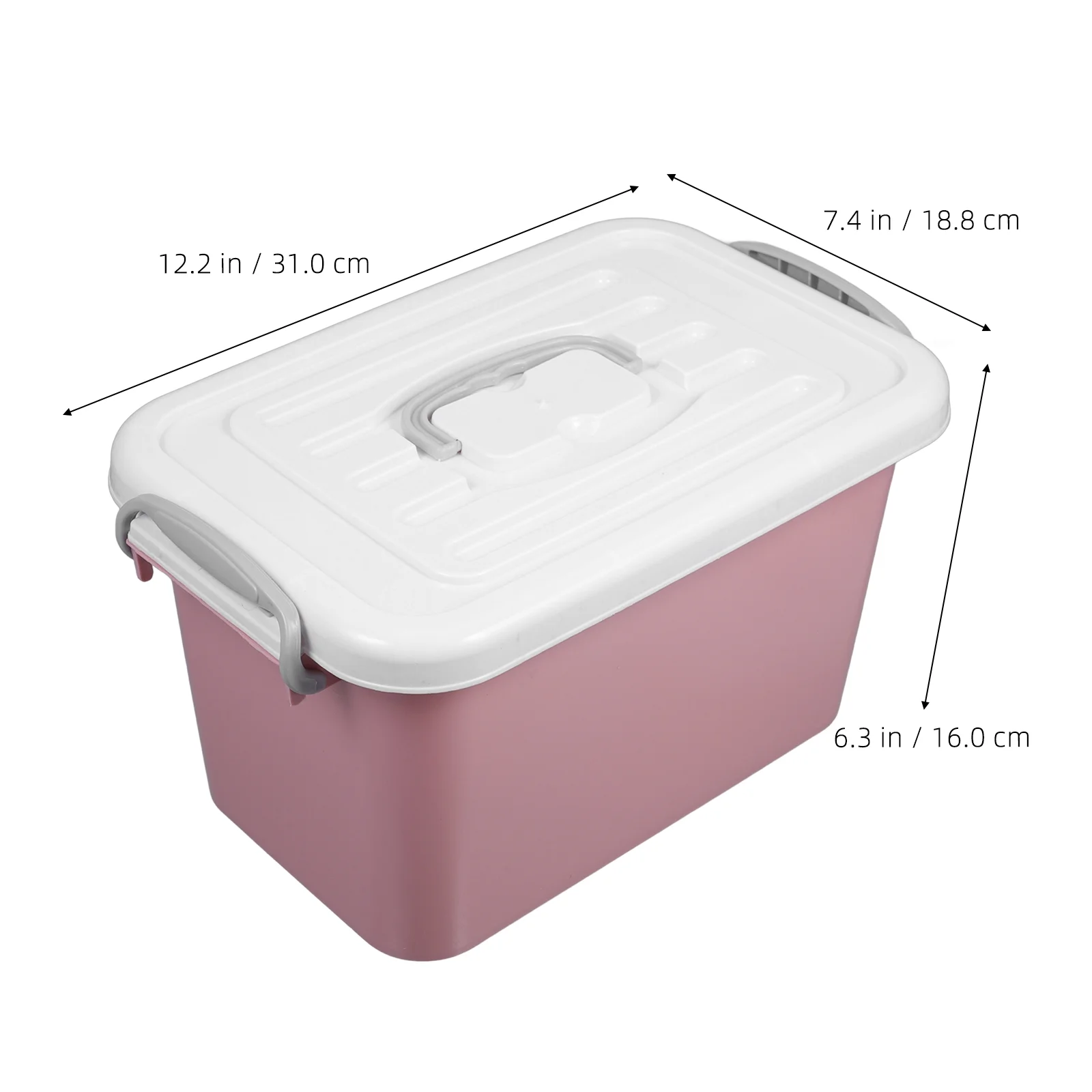Storage Bins Plastic for Stackable Clear Container Toy Child Pink