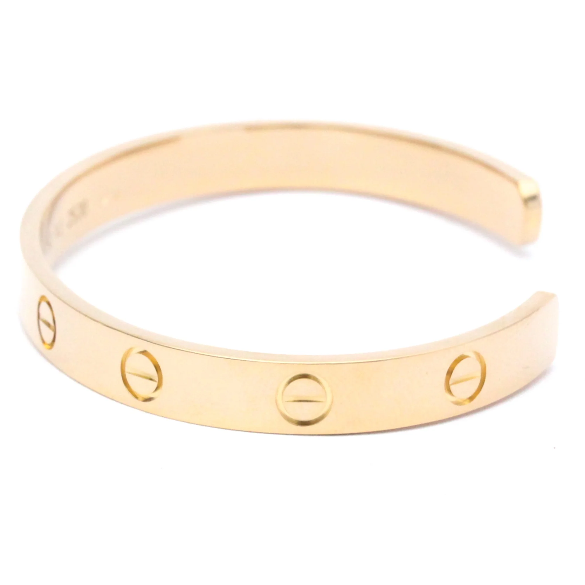Pre-Owned Cartier Love Bracelet Open Bangle Pink Gold (18K) No Stone Bangle Pink Gold (Good)