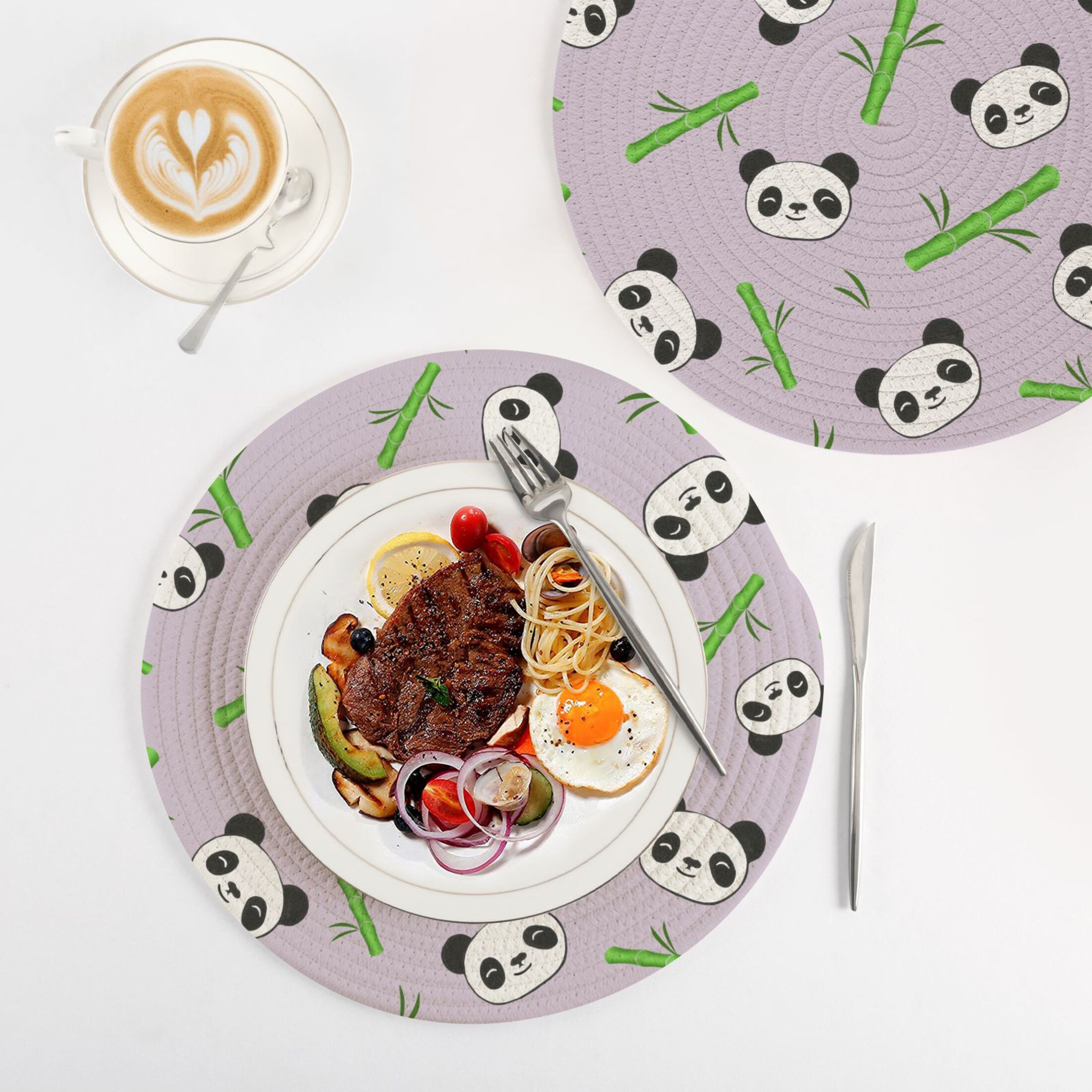 Panda and Bamboos 3 PCs Pot Holders Trivets Kitchen 15
