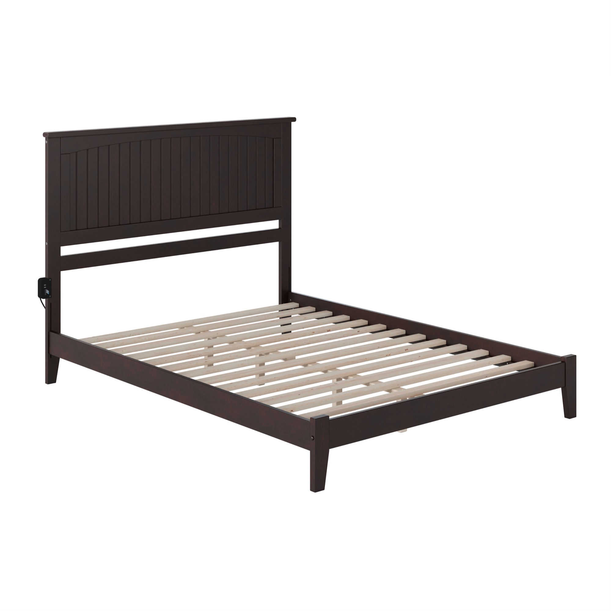 Nantucket Queen Low Profile Wood Platform Bed in Espresso